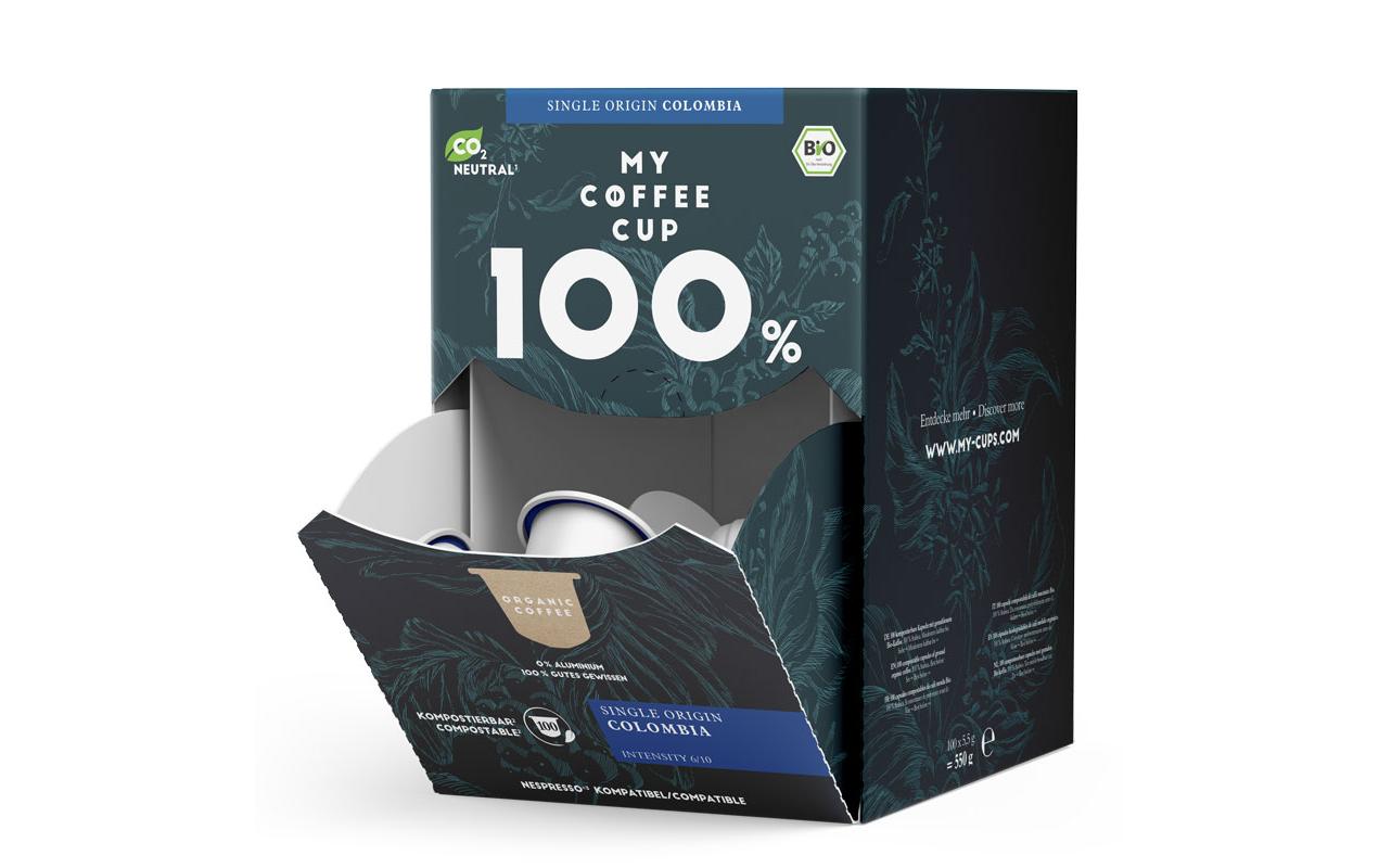 My-CoffeeCup Kaffeekapseln Mega Box Bio Single Origin Colombia 100 Stück
