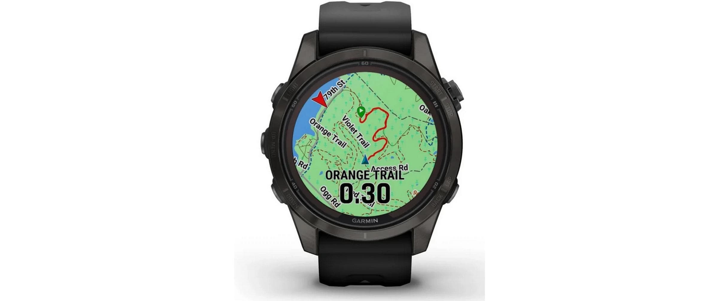 GARMIN GPS-Sportuhr Fenix 7S Pro Sapphire Solar Edition Schwarz
