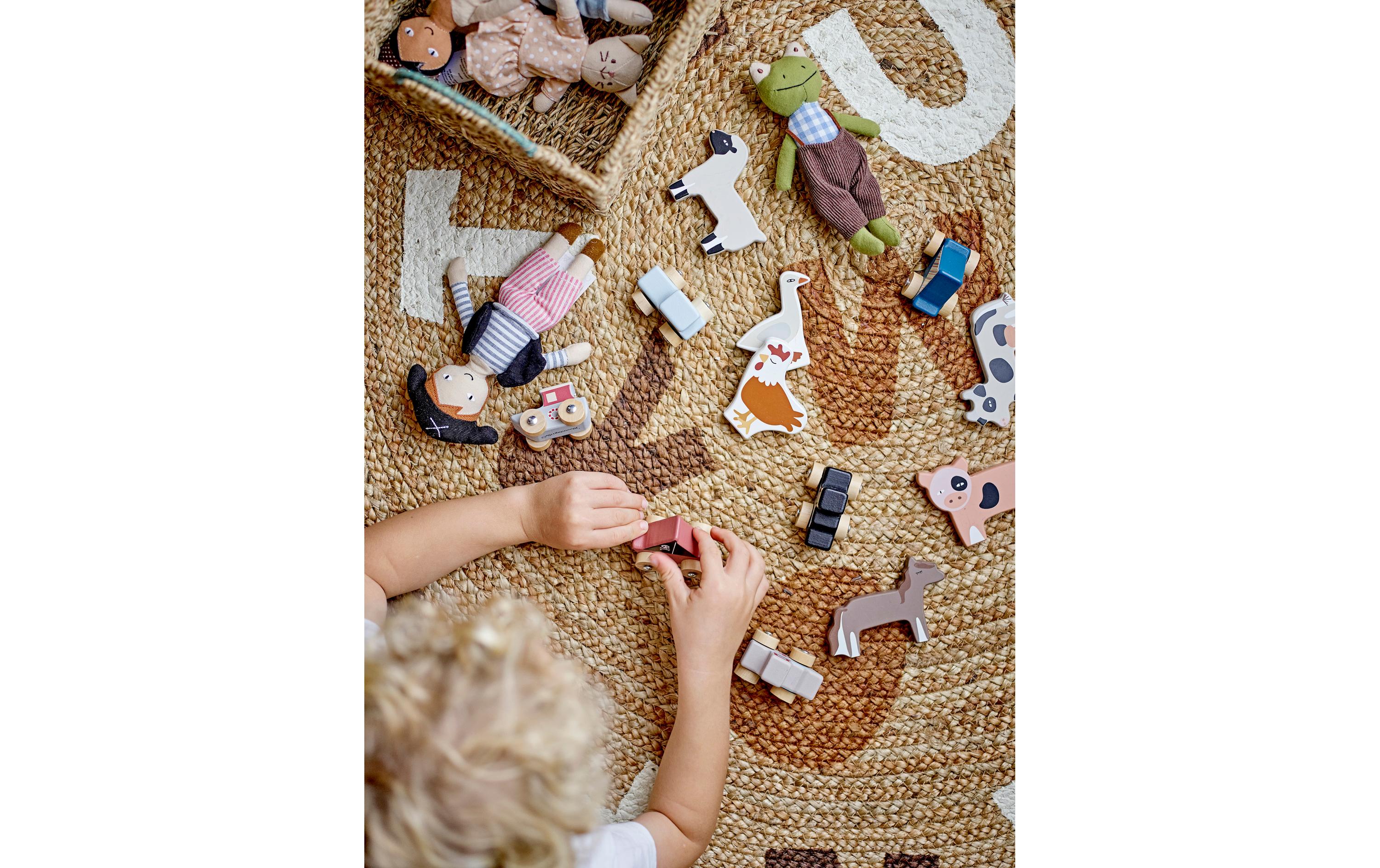 Bloomingville Spielteppich Dinne D 130 cm, Braun, Jute