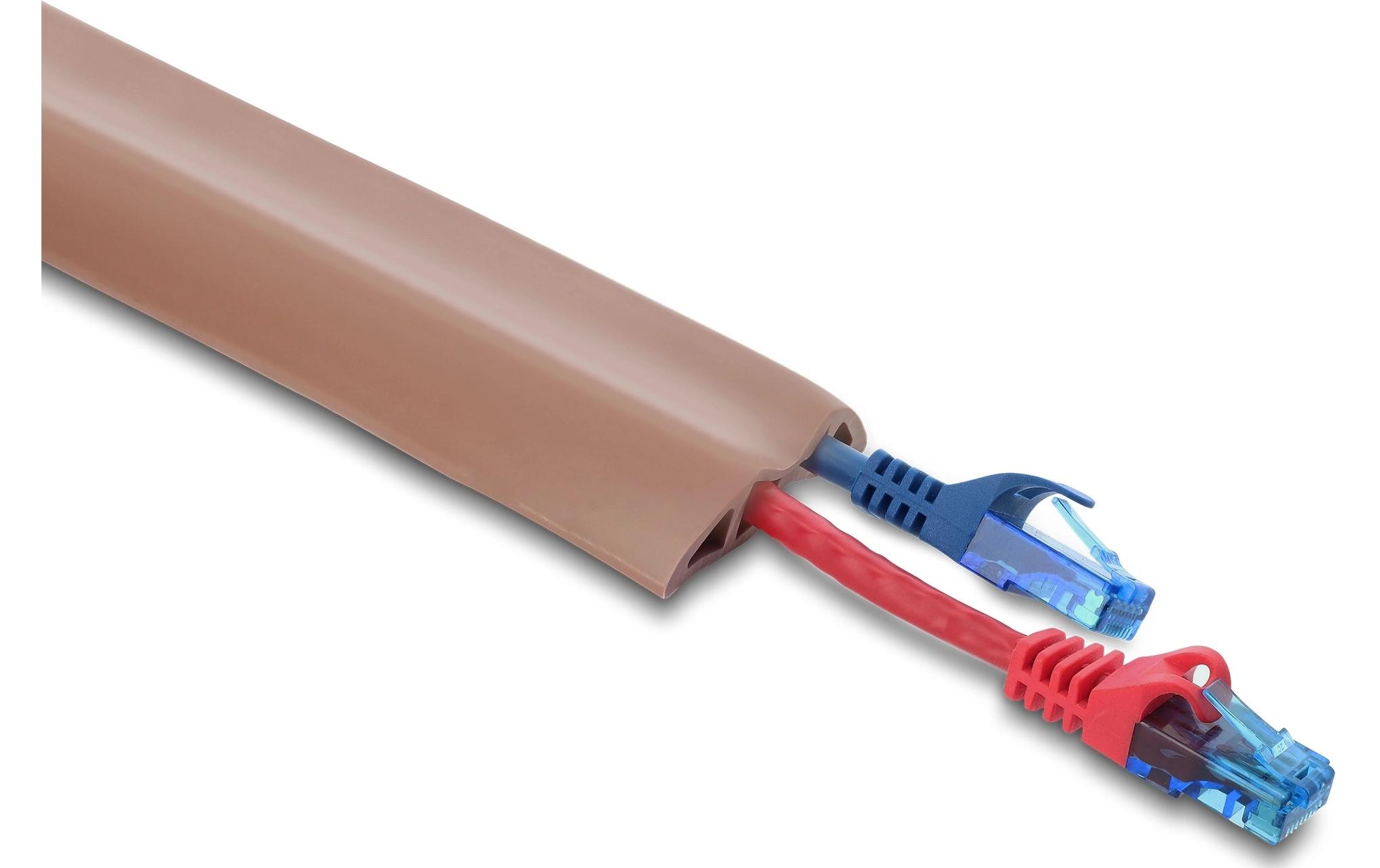 Delock Kabelkanal PVC flexibel 2 m x 50 mm Braun