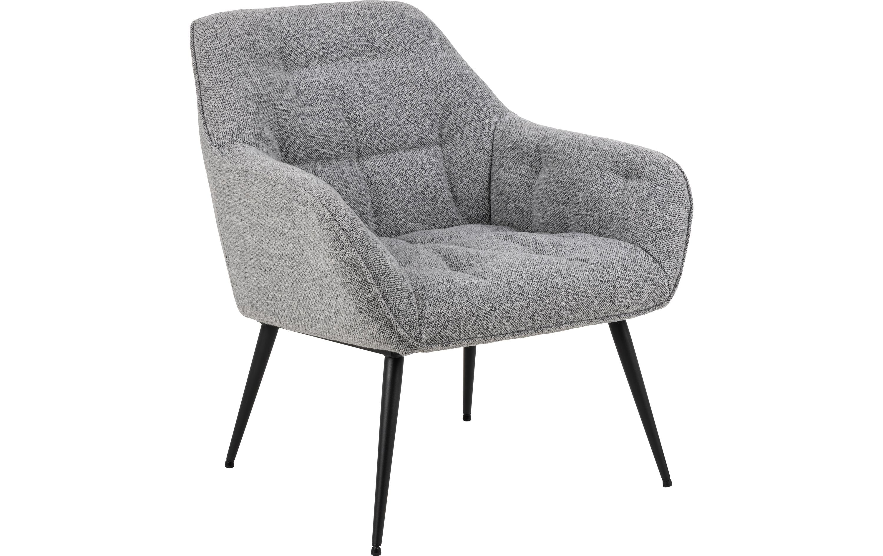 AC Design Sessel Brooke Stahl/Textil, Grau