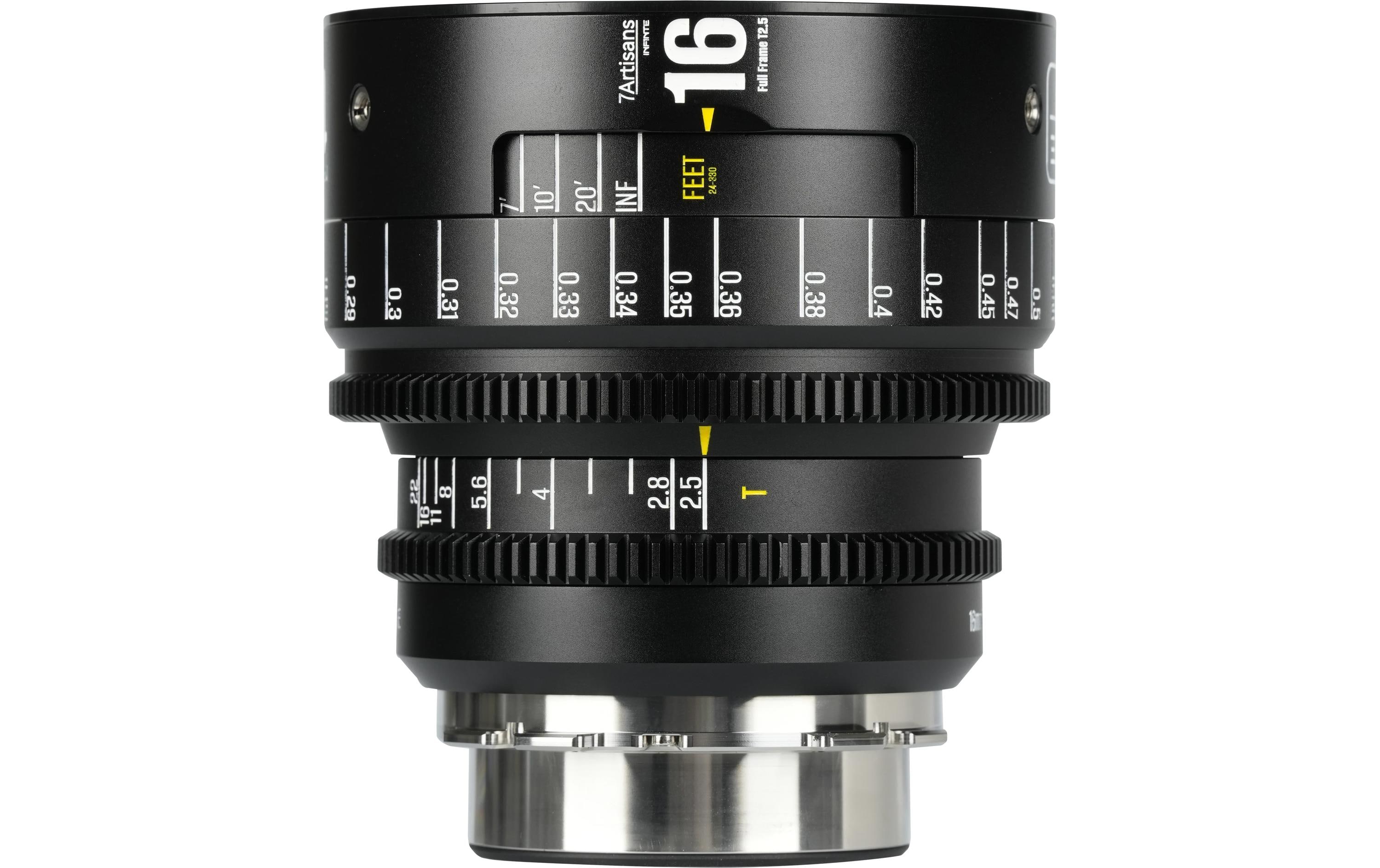 7Artisans Festbrennweite 16mm T/2.5 INFINTE Schwarz – Arri PL