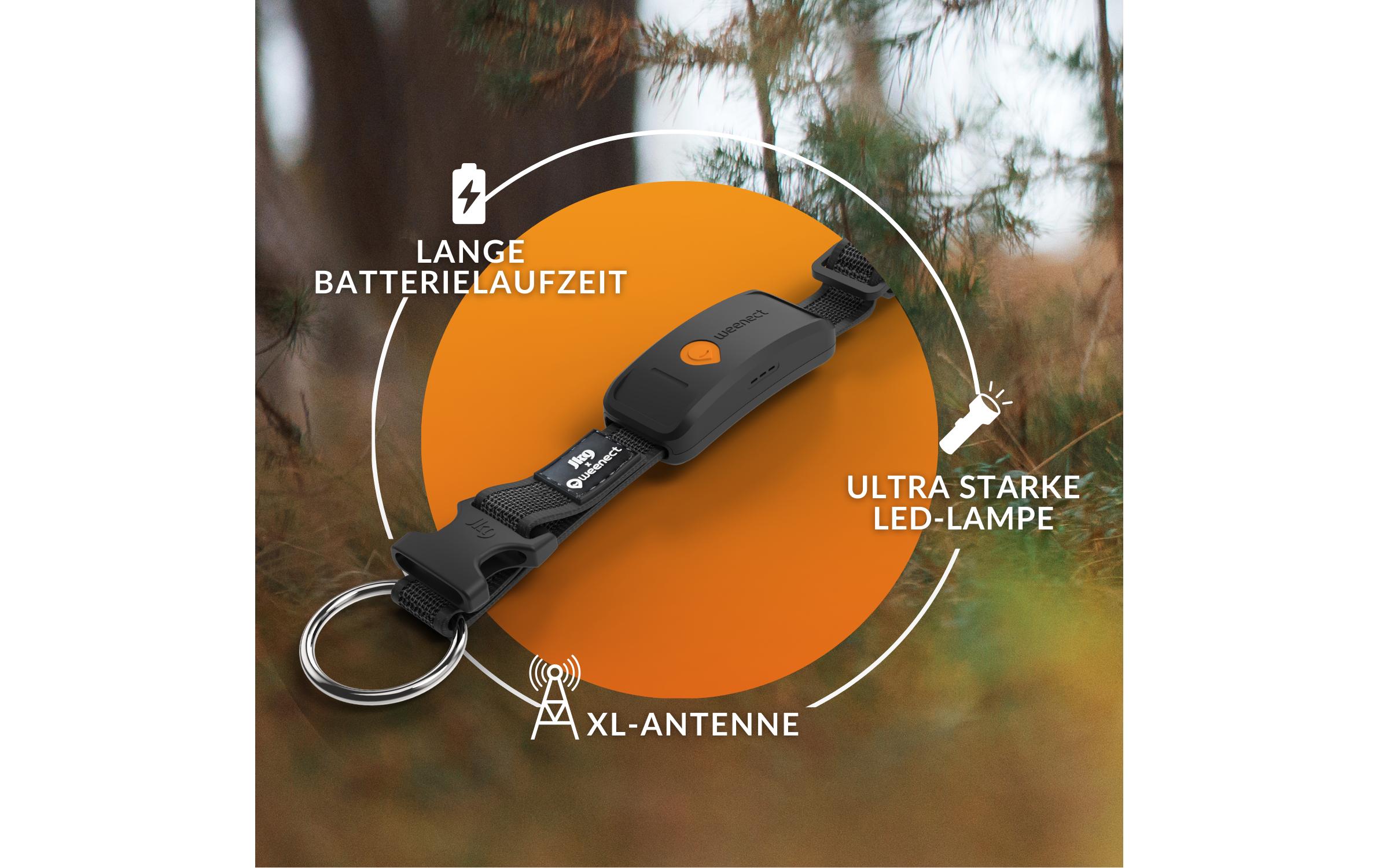 Weenect GPS-Tracker für Hunde XT mit Halsband schwarz Weenect GPS-Tracker für Hunde XT mit Halsband schwarz