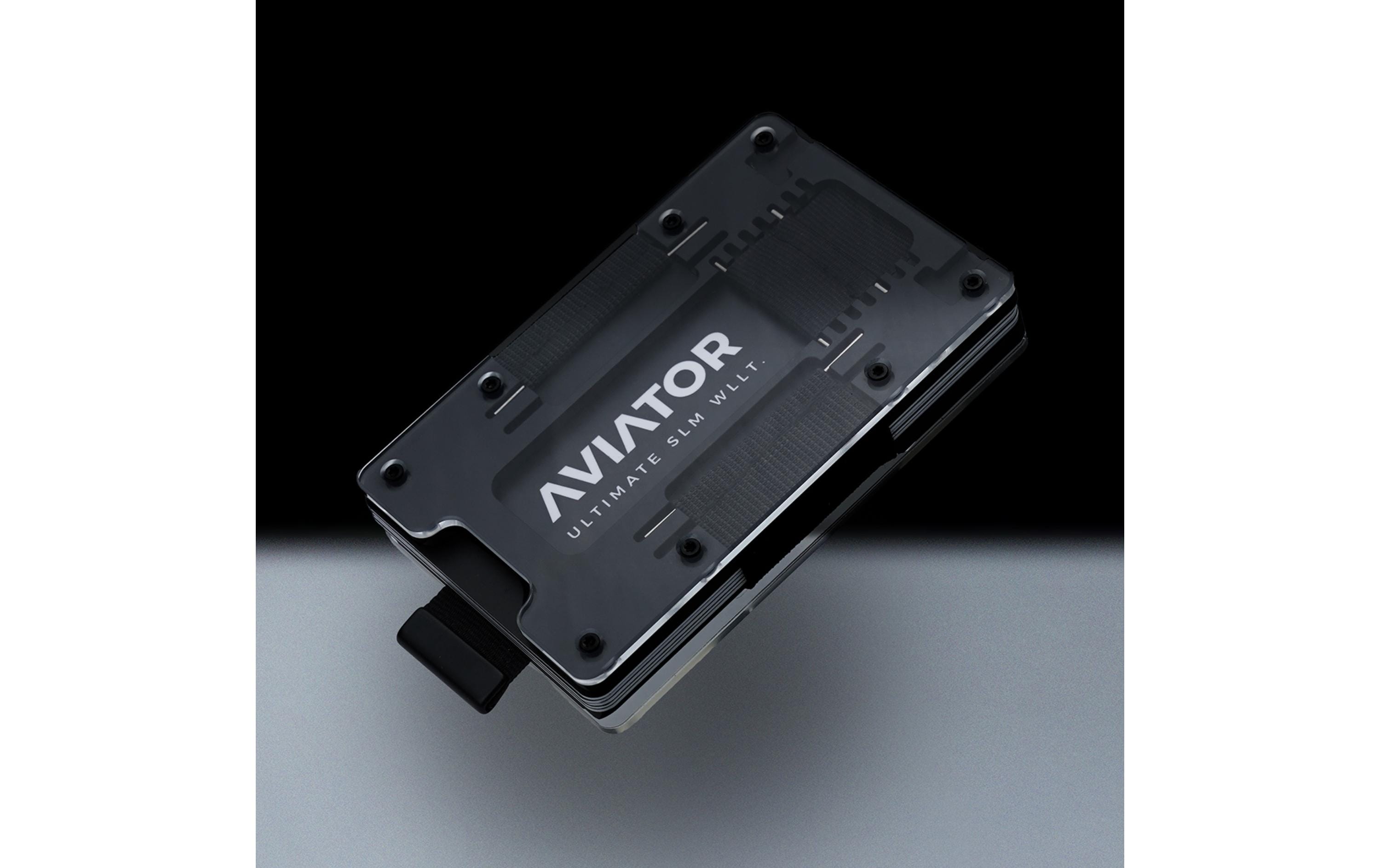 AVIATOR Wallet SLIDE AirTag fusion black