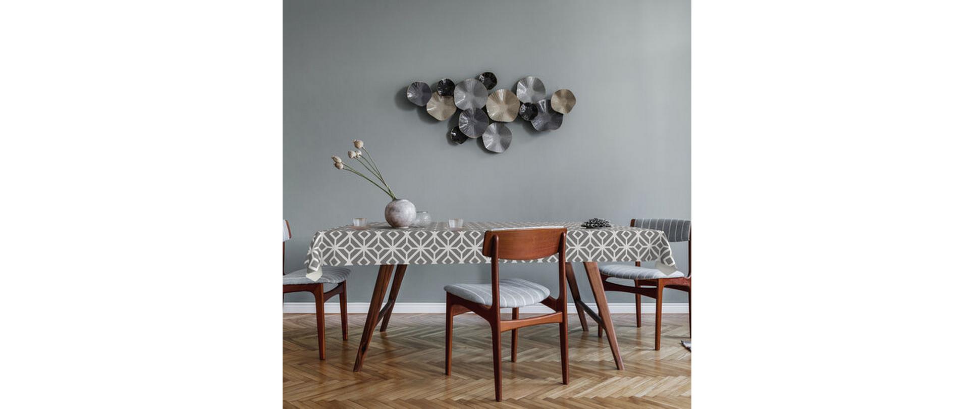 d-c-fix Tischdecke Karo Mondiala 140 cm x 180 m, Grau/Weiss