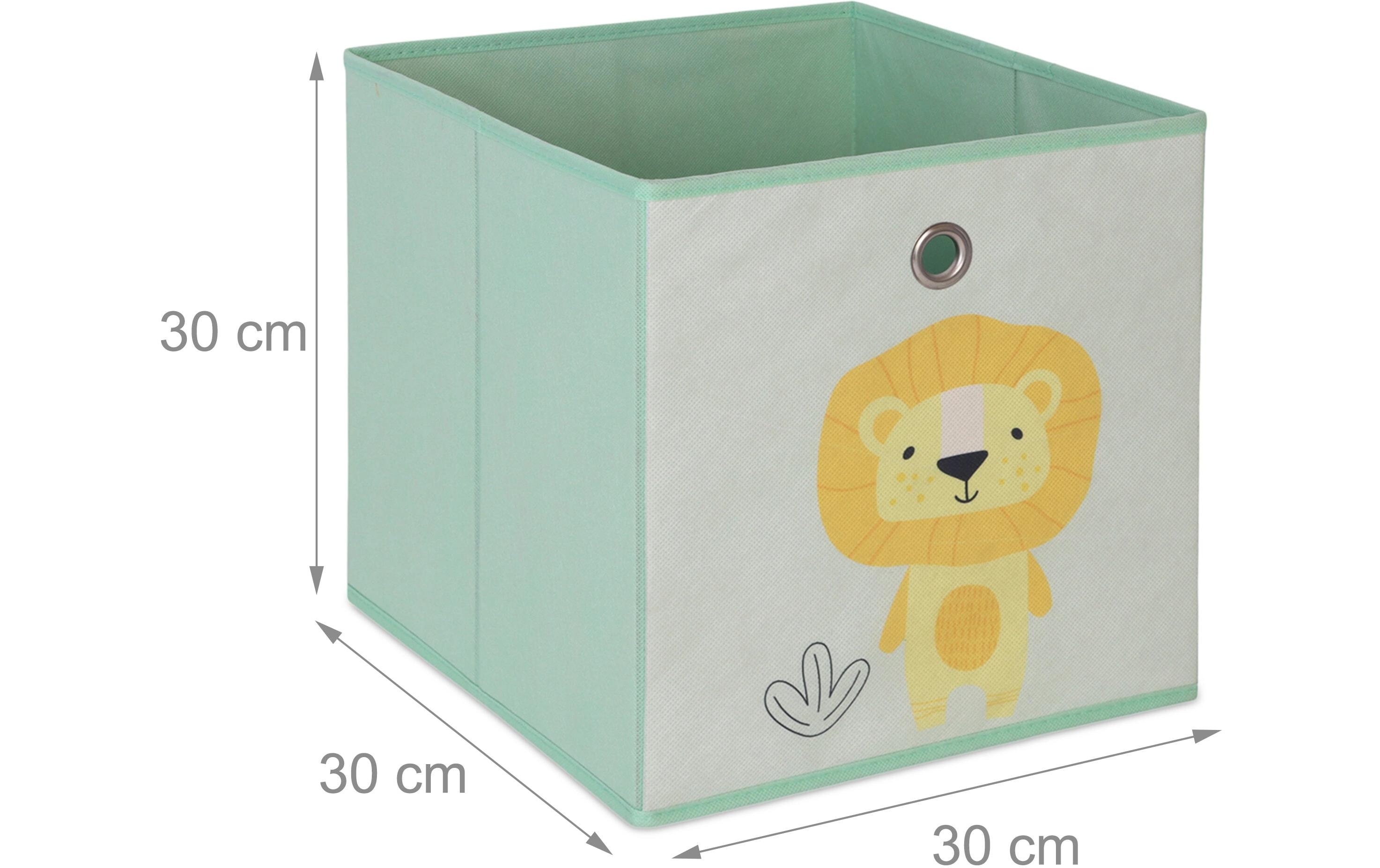 relaxdays Spielzeugbox Tiere 4 Stück