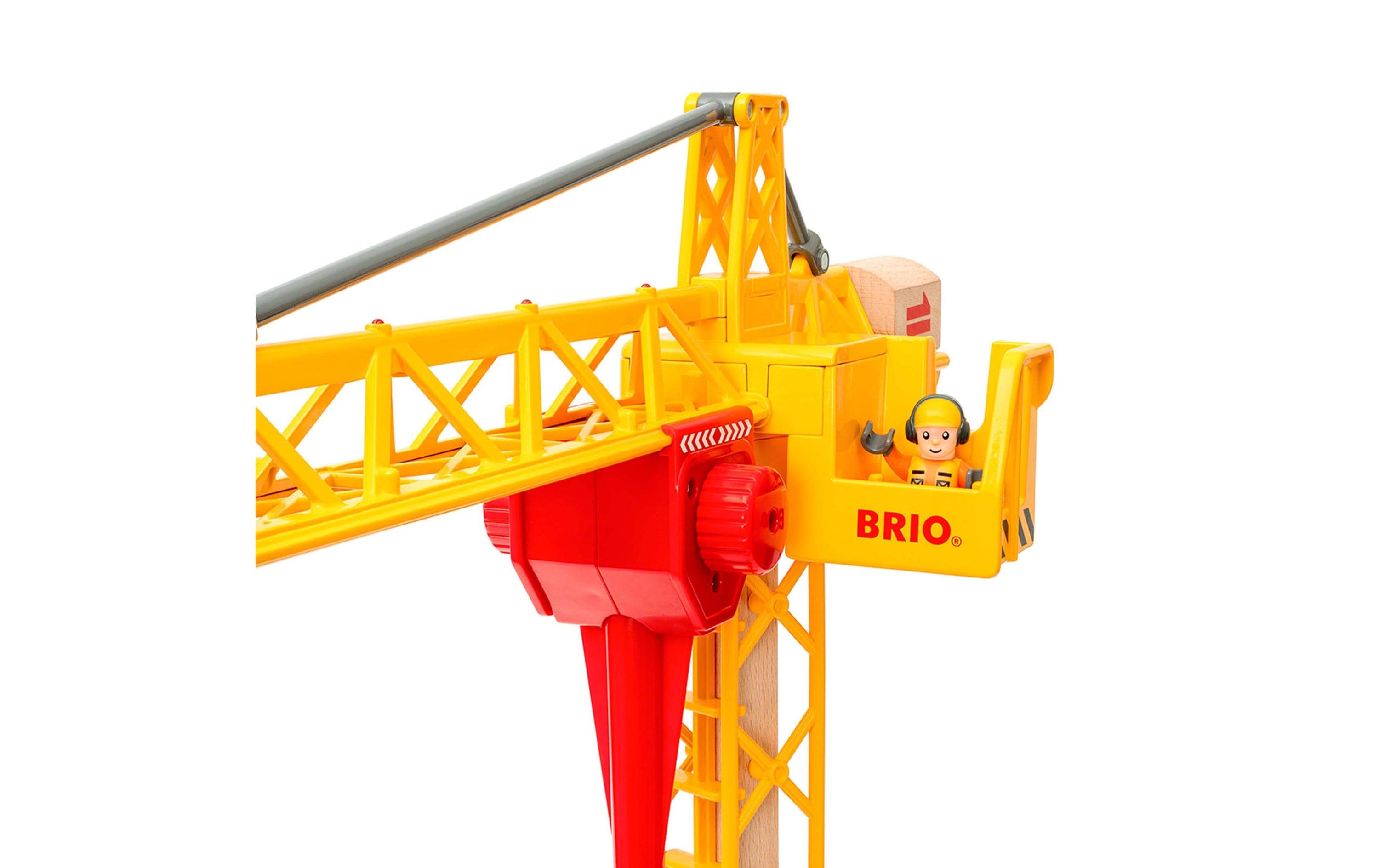 BRIO Eisenbahn Baukran mit Lichtern