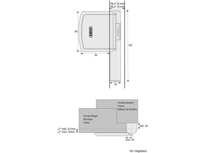 Abus FAS101 Weiss/White Abus FAS101 Weiss/White