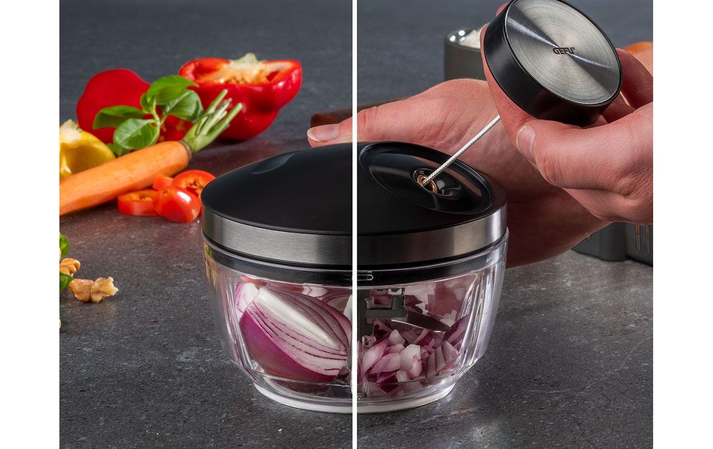 GEFU Hacker Zizo 450 ml, Transparent/Schwarz/Silber