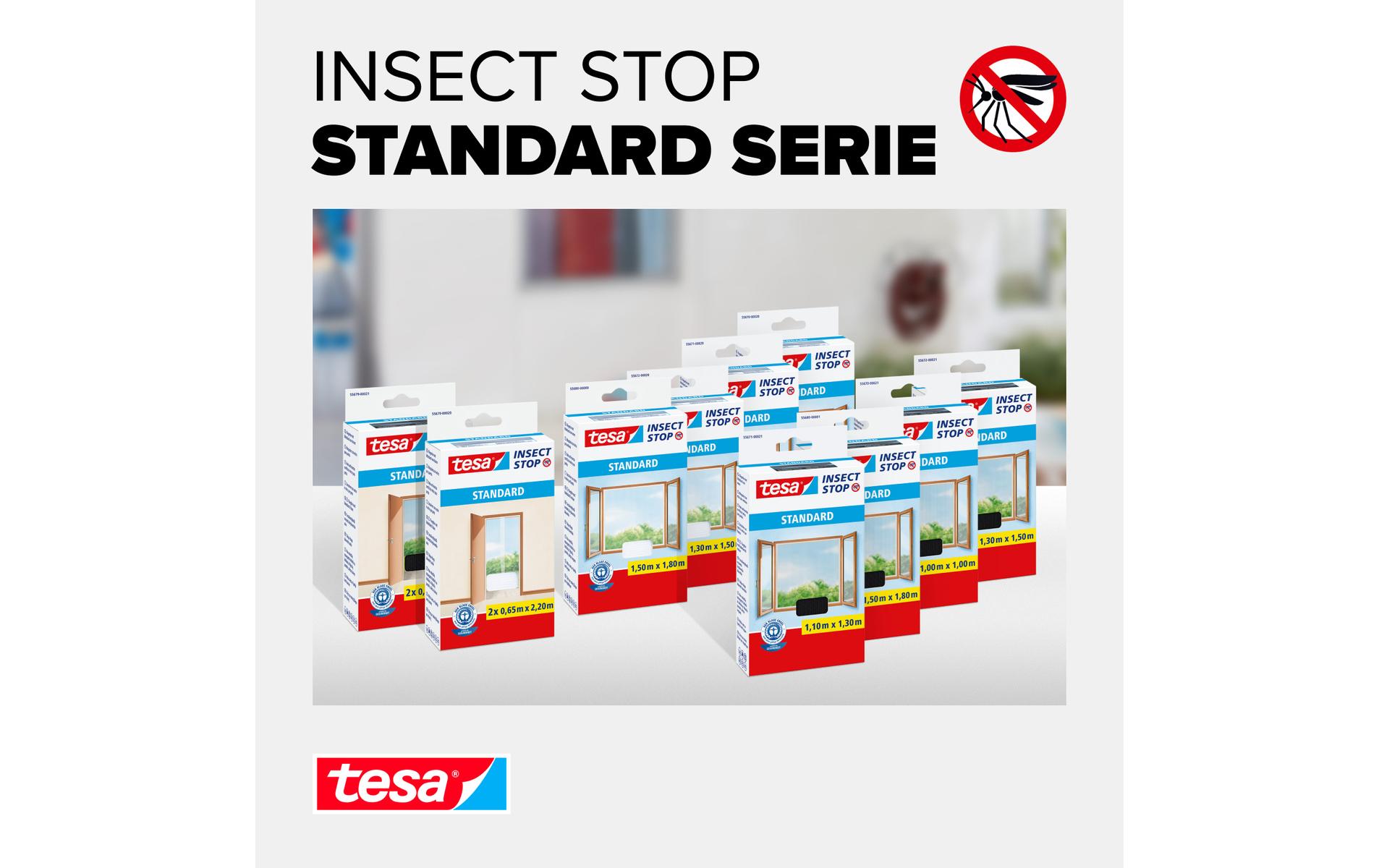 tesa Insect Stop STANDARD Fenster Weiss - 1.5 m x 1.8 m