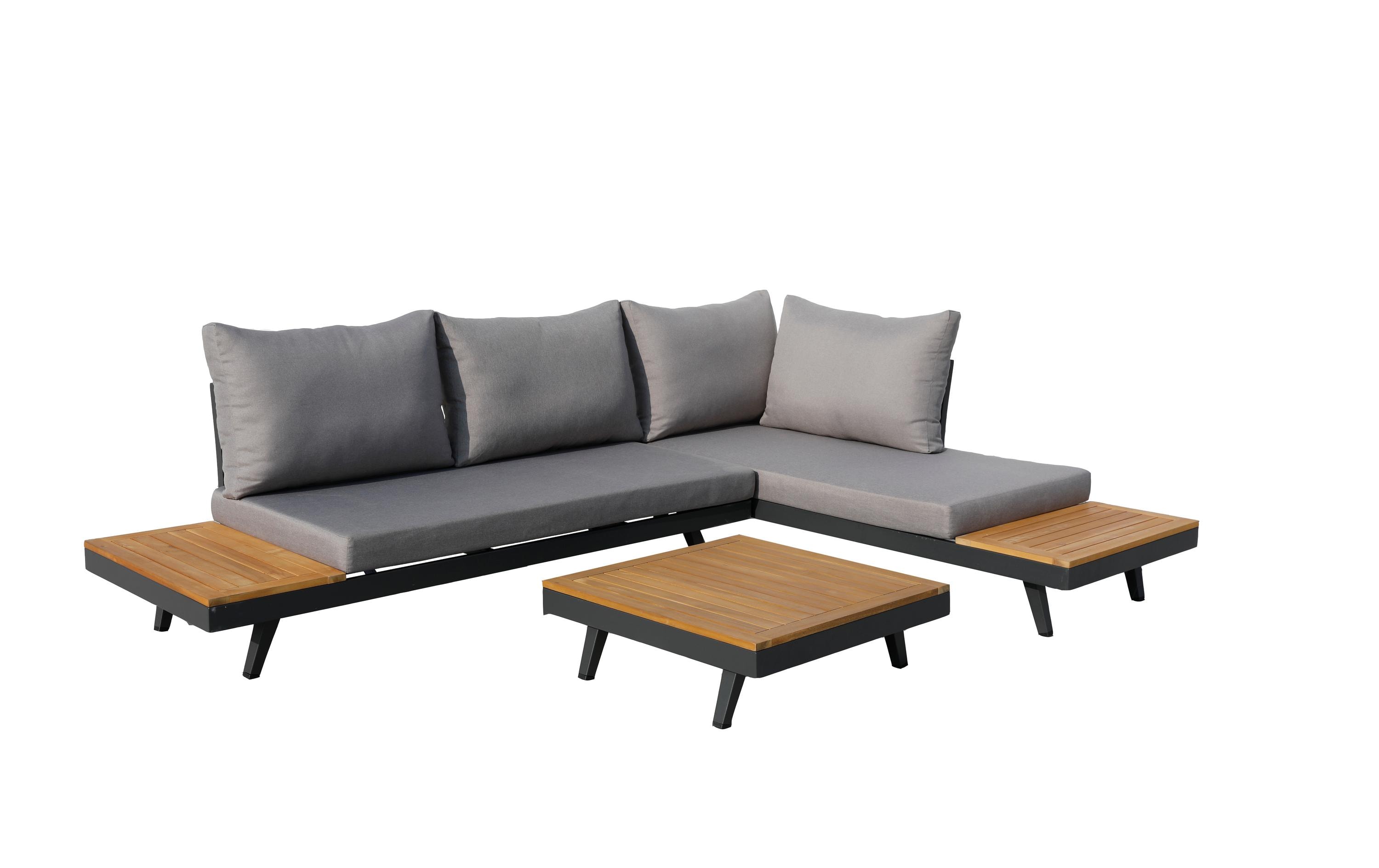 Acamp Loungeset Naxos, 3-teilig, Teakfarbe