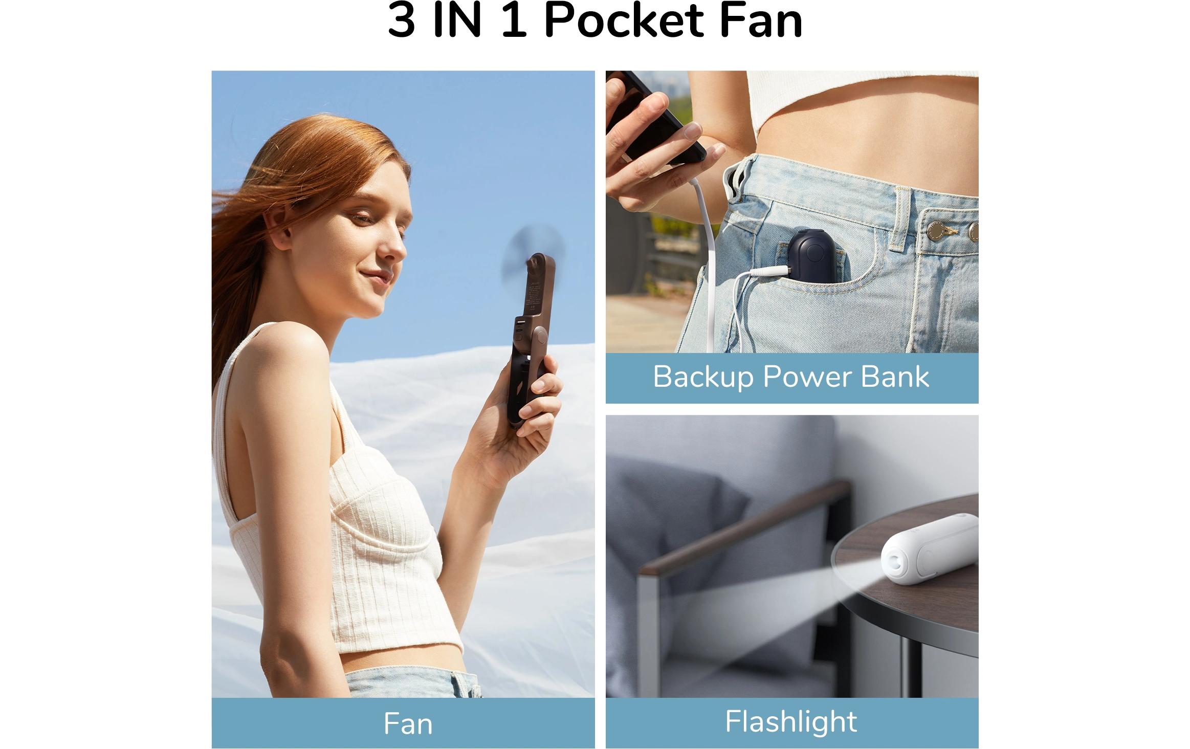 Jisulife Handventilator Life 8 Dunkelblau