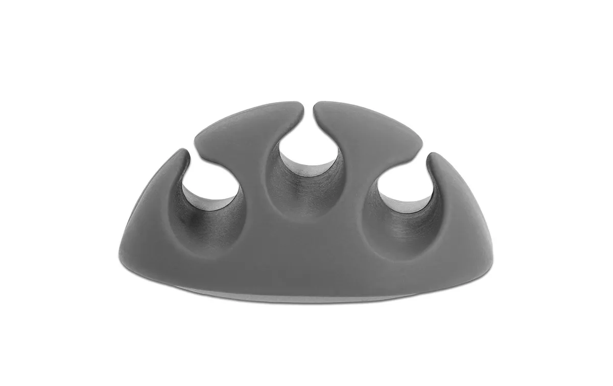 Delock Kabelhalter 5 mm, 2x3 Stück, weiss, grau, 3 Durchführungen Delock Kabelhalter 5 mm, 2x3 Stück, weiss, grau, 3 Durchführungen