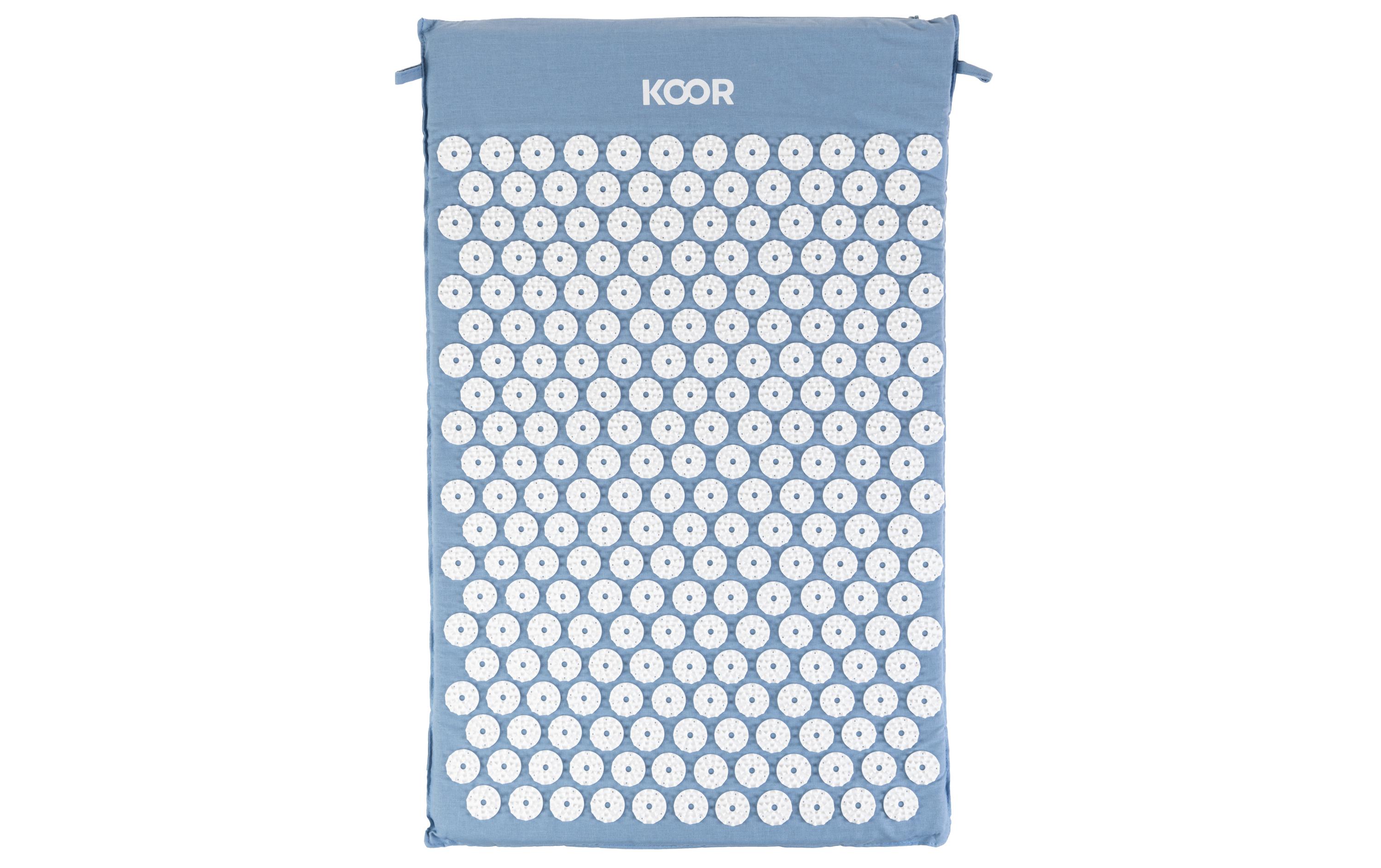 KOOR Akupressurmatte mit Kissen Blau/Weiss