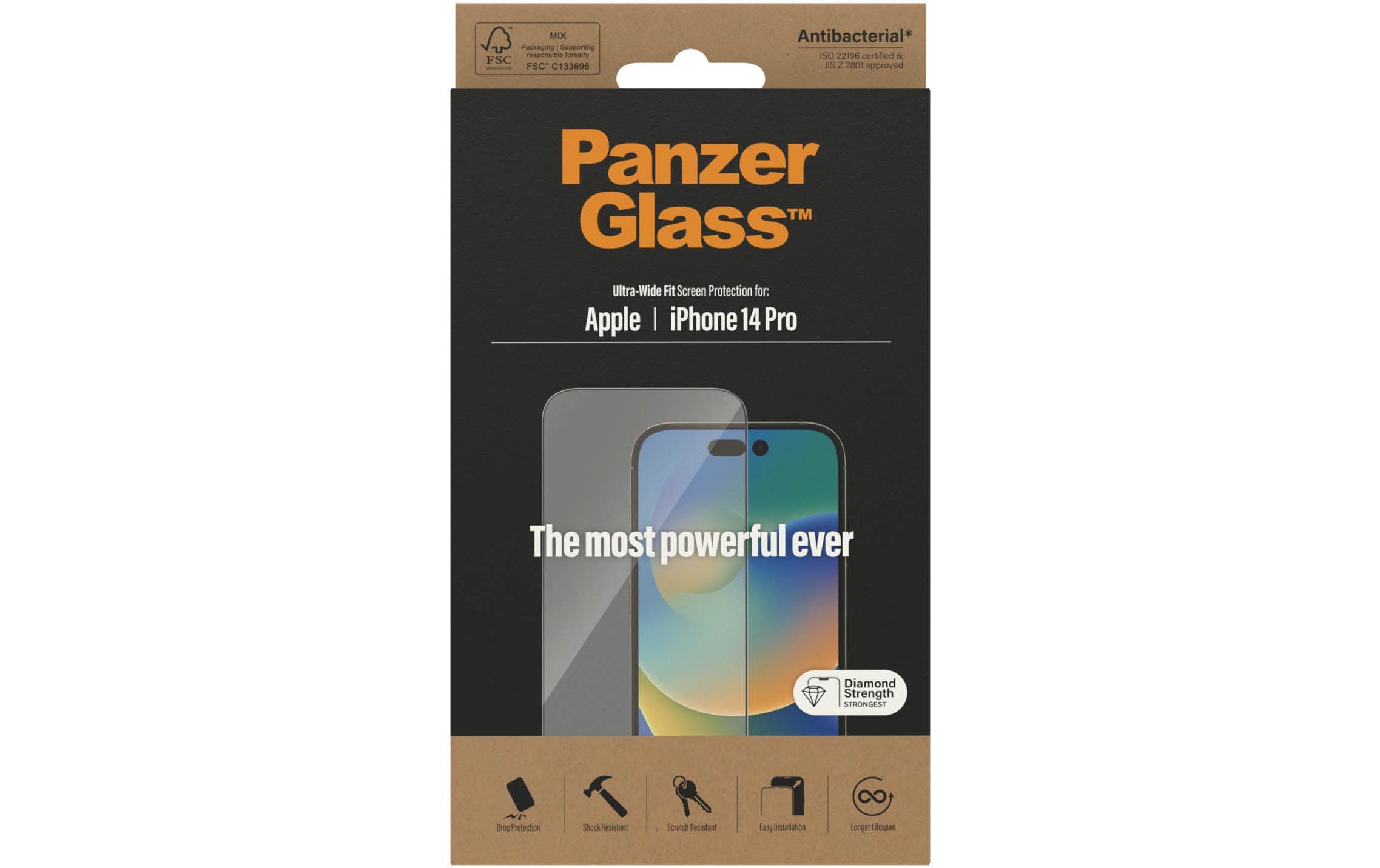 Panzerglass Displayschutz Ultra Wide Fit iPhone 14 Pro