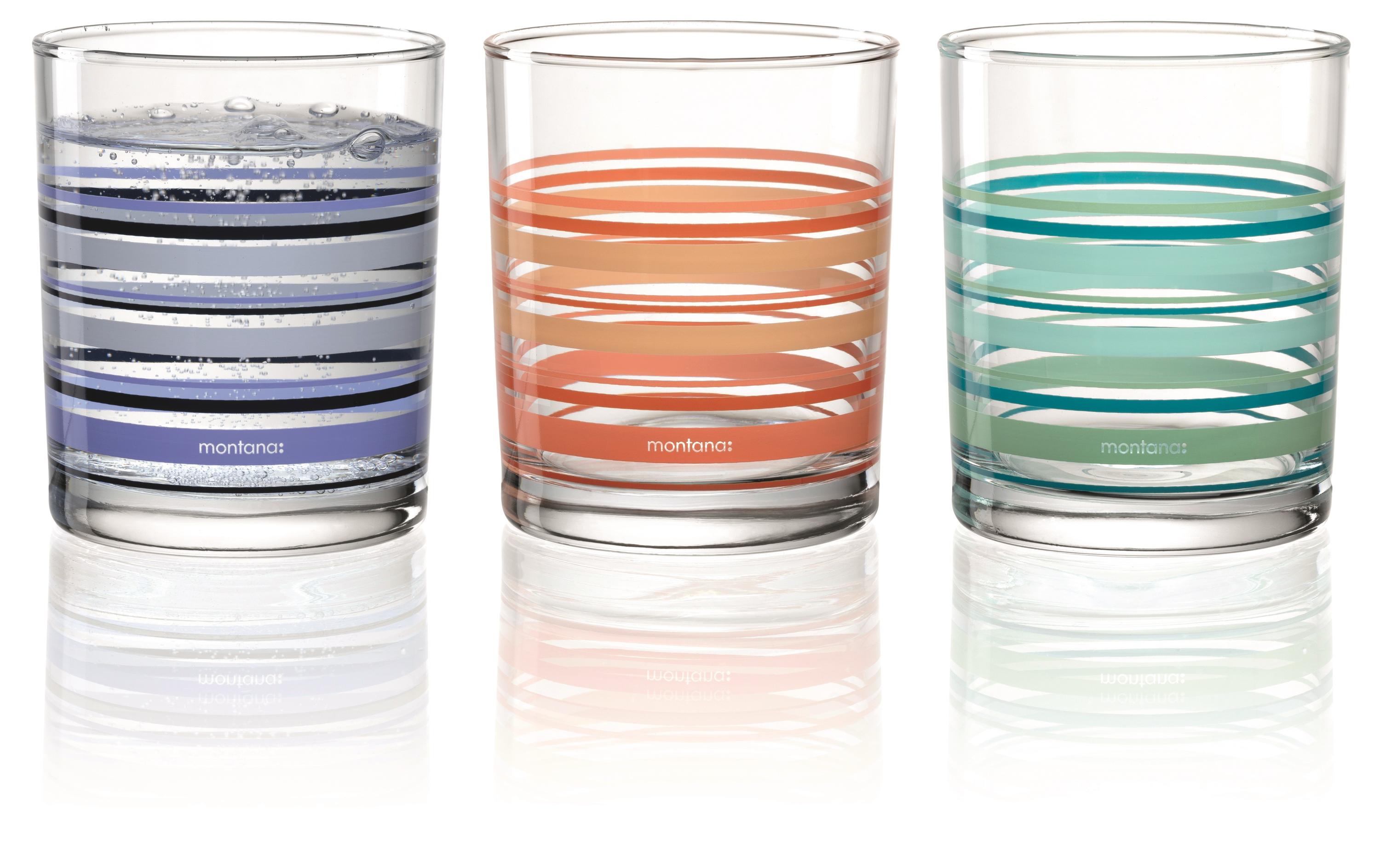 Montana Trinkglas :New Stripes 240 ml, 1 Stück, Transparent
