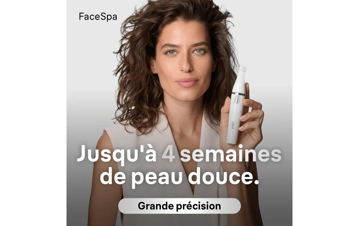 Braun Gesichtsepilierer FaceSpa SE810 Weiss/Silber