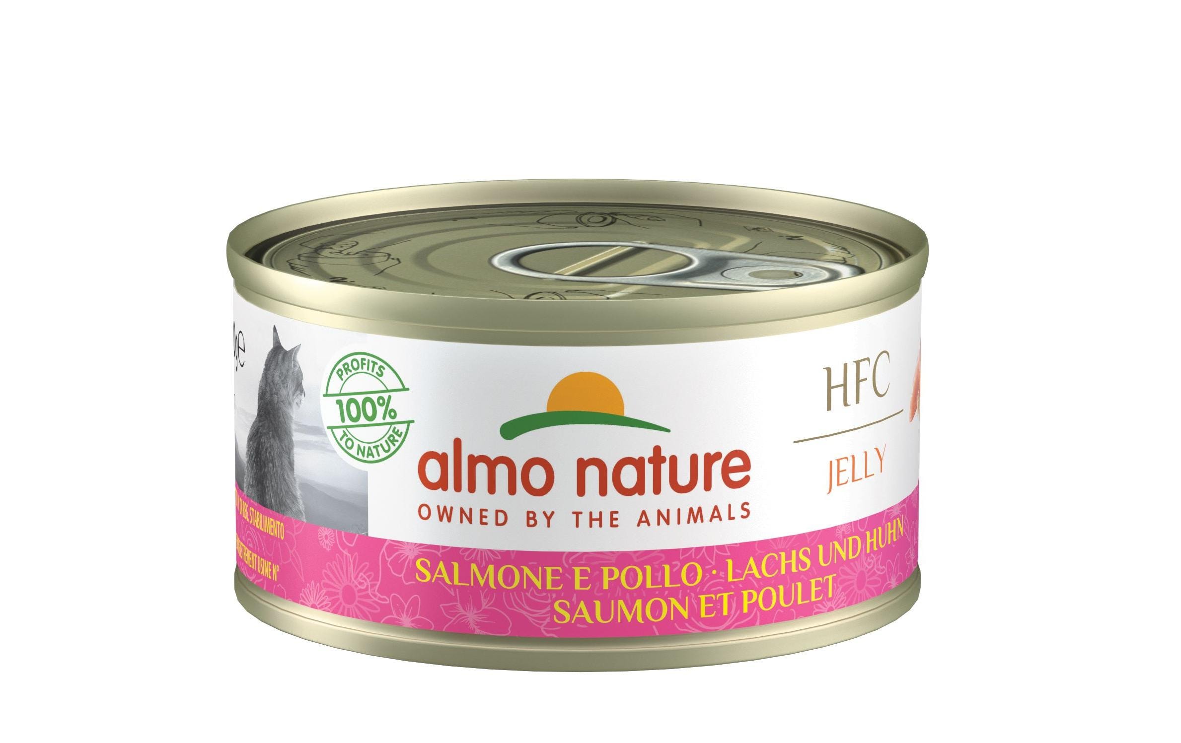 Almo Nature Nassfutter HFC Jelly Cat Lachs und Huhn 70 g