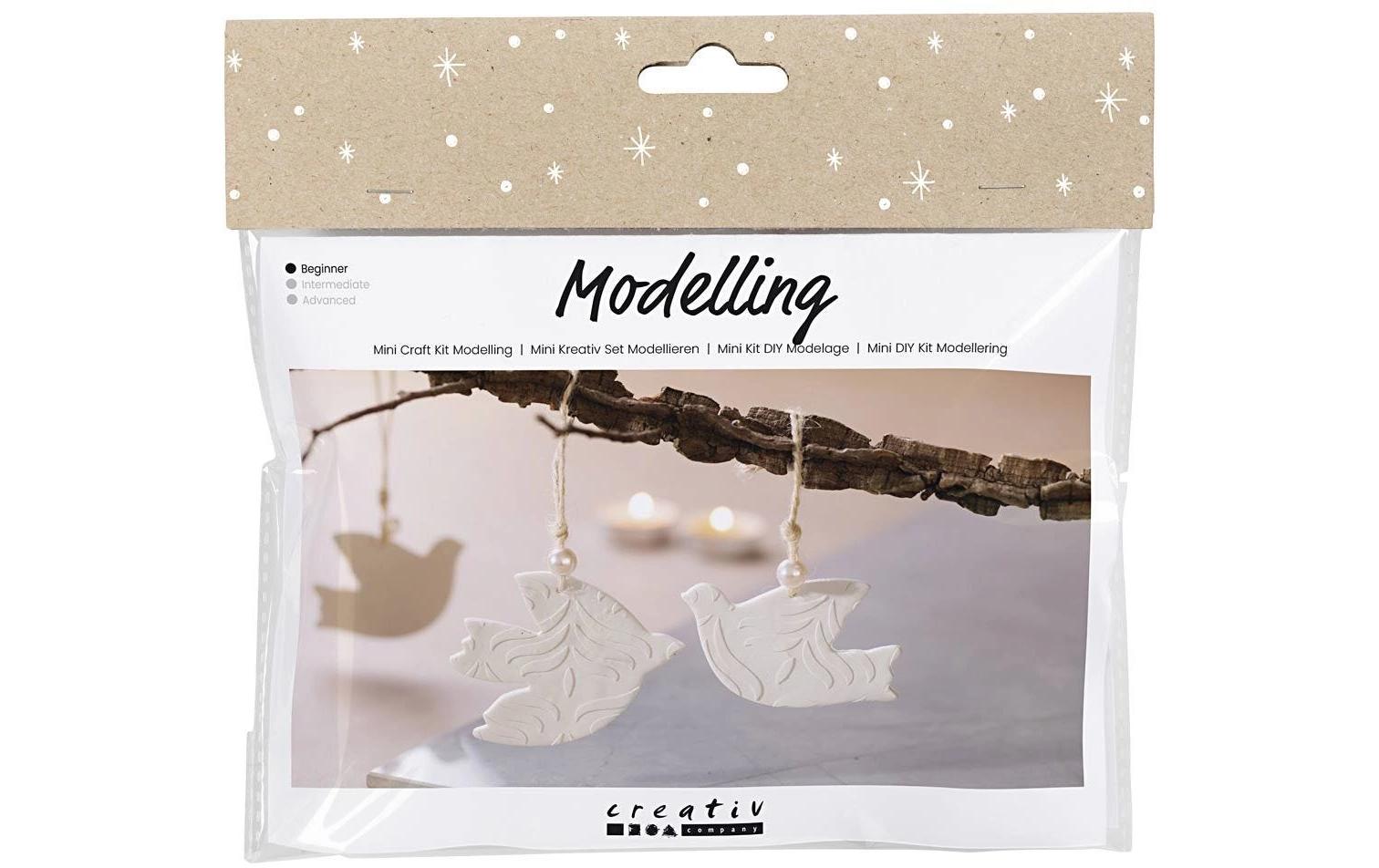 Creativ Company Bastelset Modellieren Tauben Creme