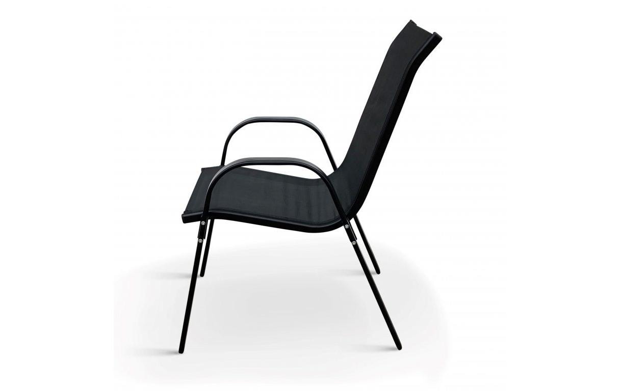 COCON Gartenstuhl Schwarz, 2er Set