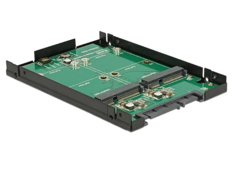 Delock 2.5-Adapterplatine SATA - 2x mSATA mit RAID