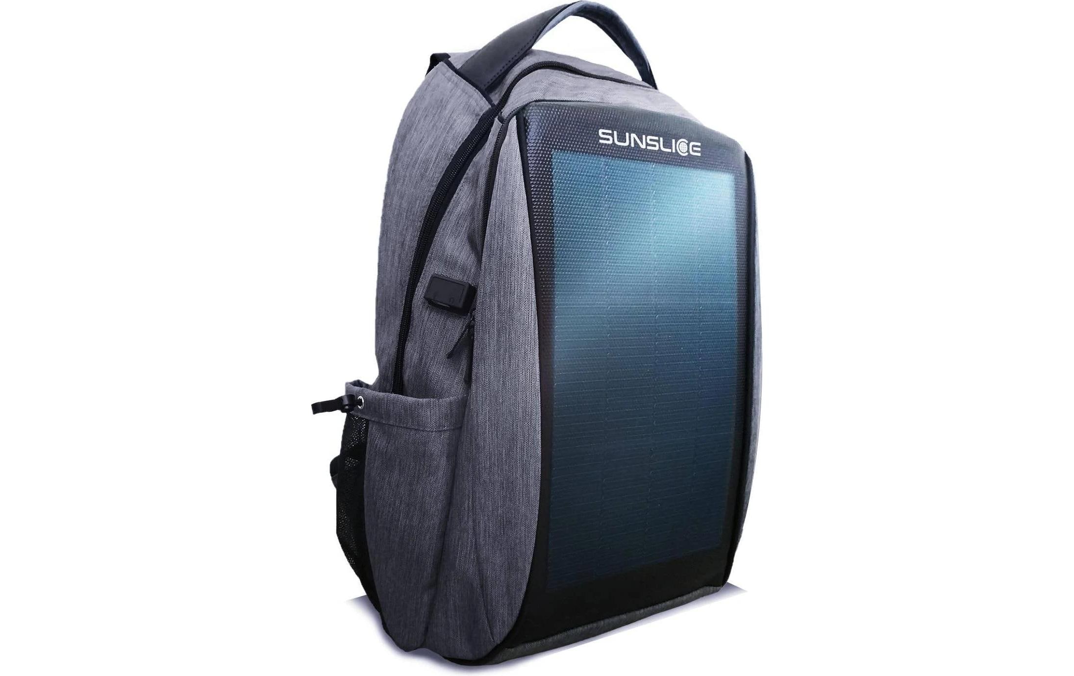 SunSlice Zenith – Solar Backpack – Grau 8 W