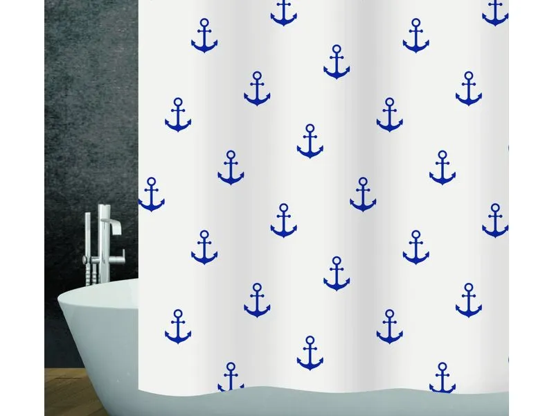 diaqua® Duschvorhang Anchor 240 x 180 cm, Blau/Weiss diaqua® Duschvorhang Anchor 240 x 180 cm, Blau/Weiss