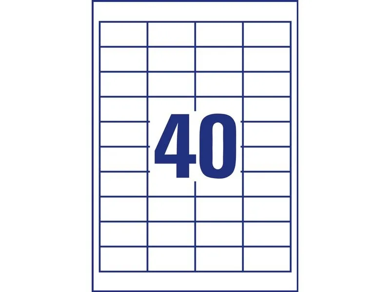 Avery Zweckform Universal-Etiketten 4780-65, 48.5 x 25.4 mm, 65 Blatt Avery Zweckform Universal-Etiketten 4780-65, 48.5 x 25.4 mm, 65 Blatt