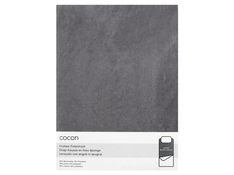 COCON Fixleintuch 90-100 x 200 cm, Graphit COCON Fixleintuch 90-100 x 200 cm, Graphit