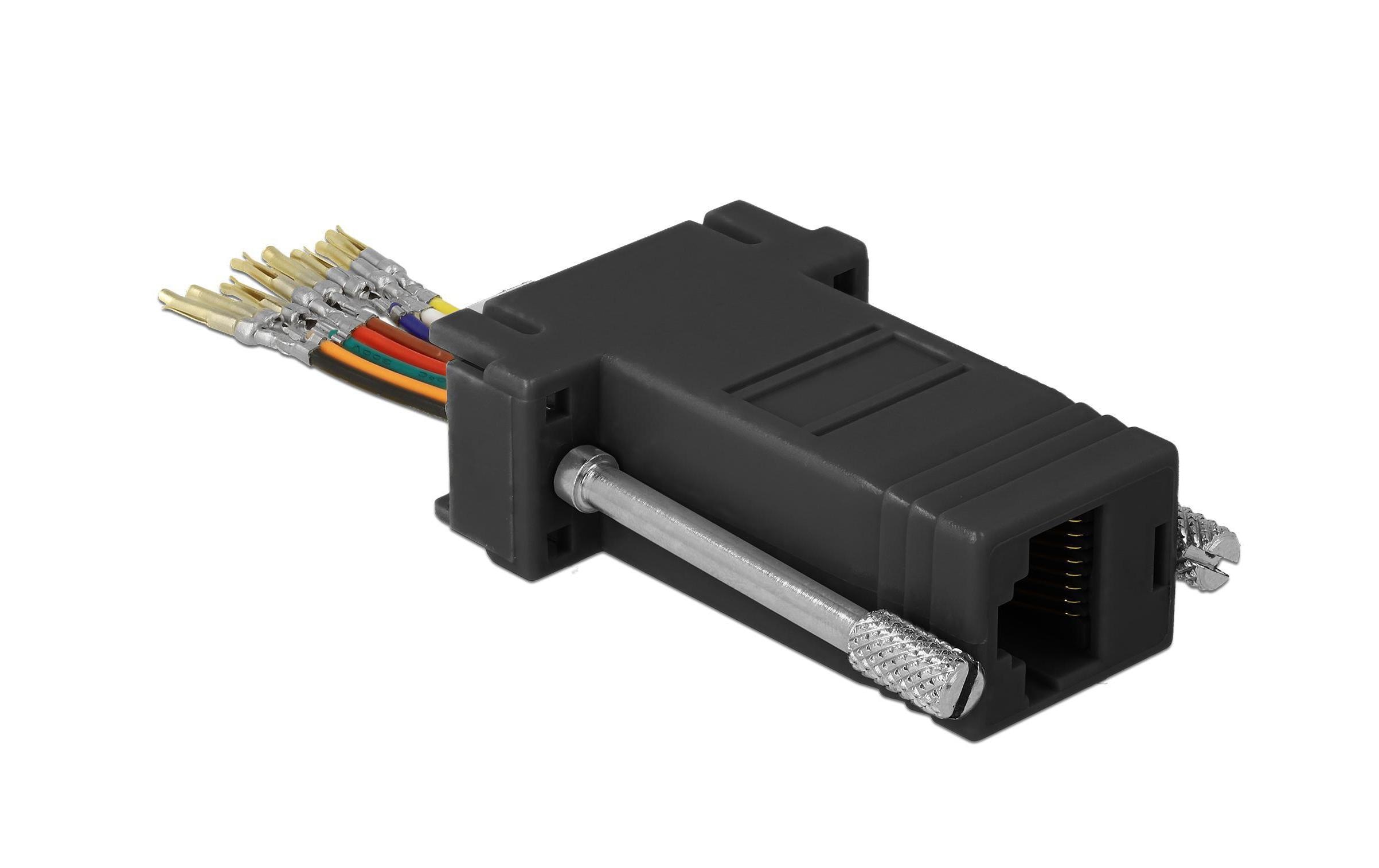 Delock Adapter RJ-45 - RS-232 DB9 (f-f) schwarz Delock Adapter RJ-45 - RS-232 DB9 (f-f) schwarz