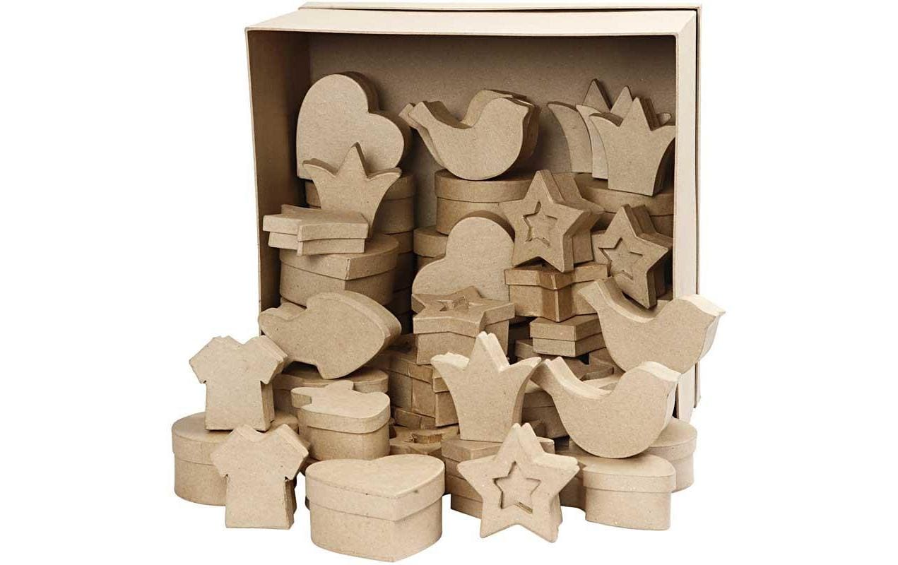 Creativ Company Papp-Schachtel 63 Stück, Braun