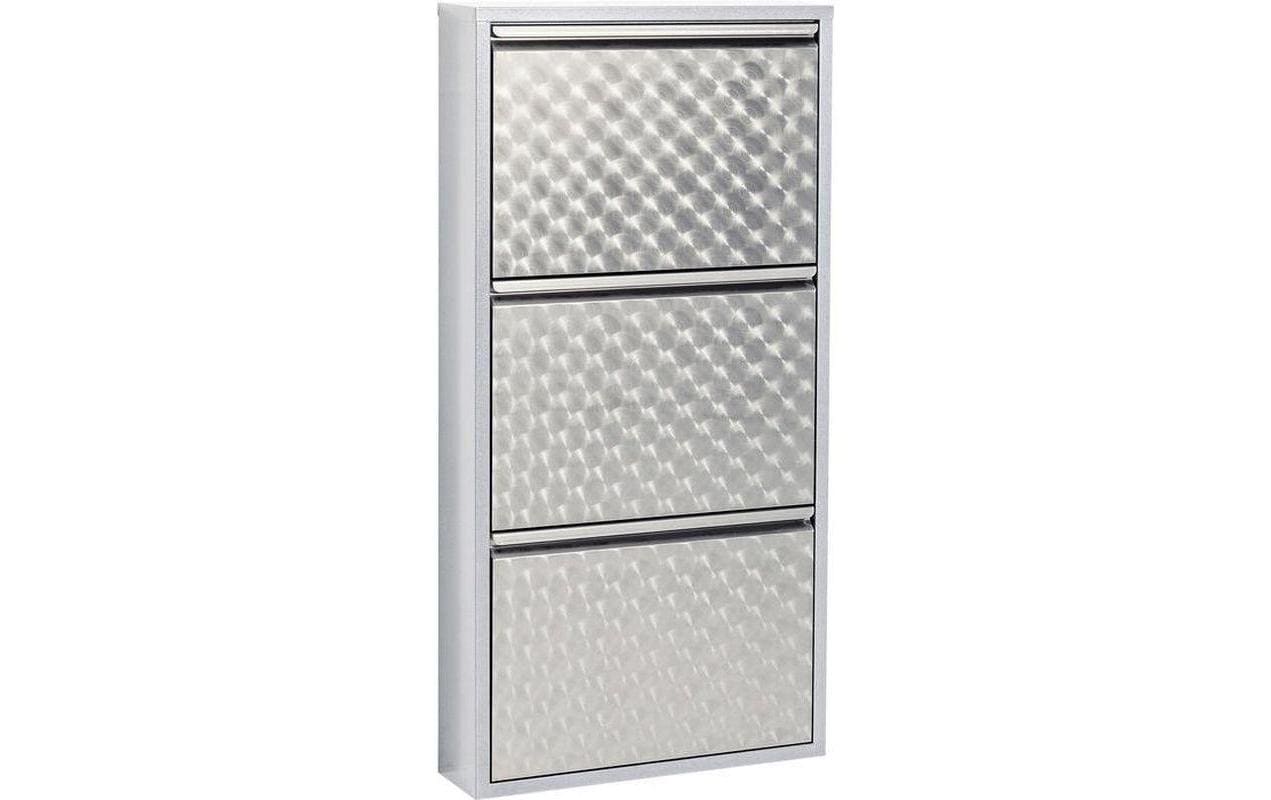 Kare Schuhschrank Caruso 100 x 50 cm, Silber
