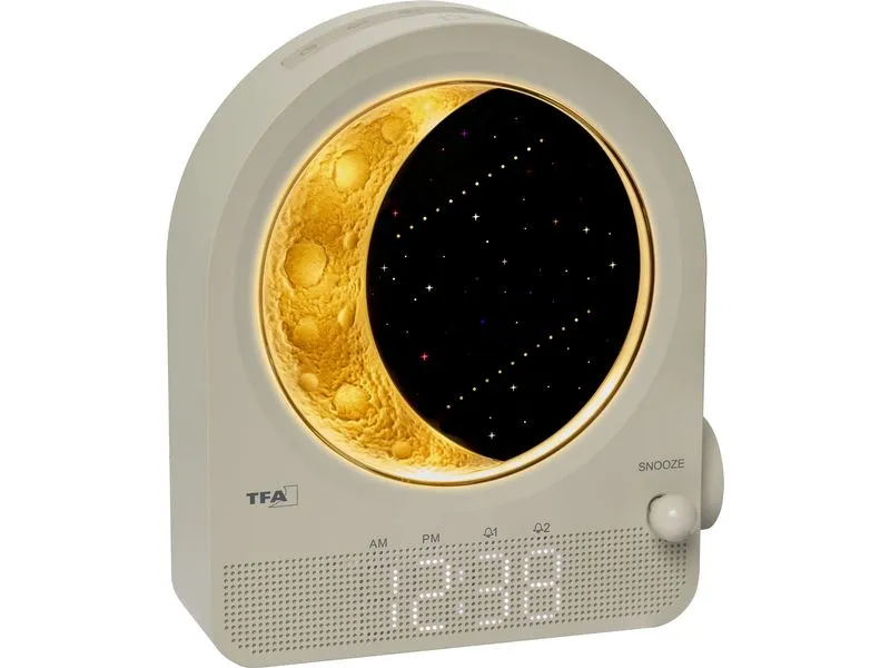 TFA Dostmann Lichtwecker mit Mondlampe und Naturgeräuschen