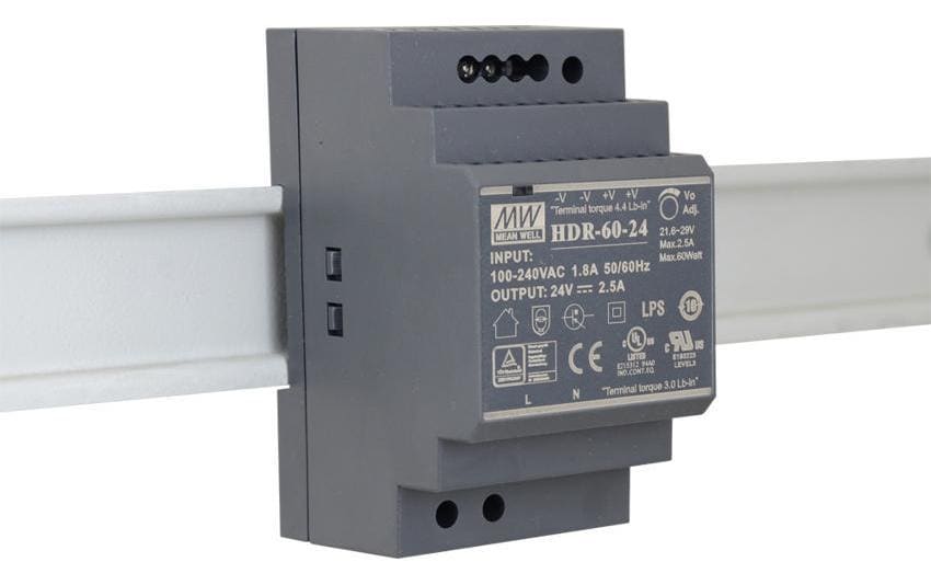 MeanWell DIN-Schienennetzgerät 60 W, 24 V MeanWell DIN-Schienennetzgerät 60 W, 24 V