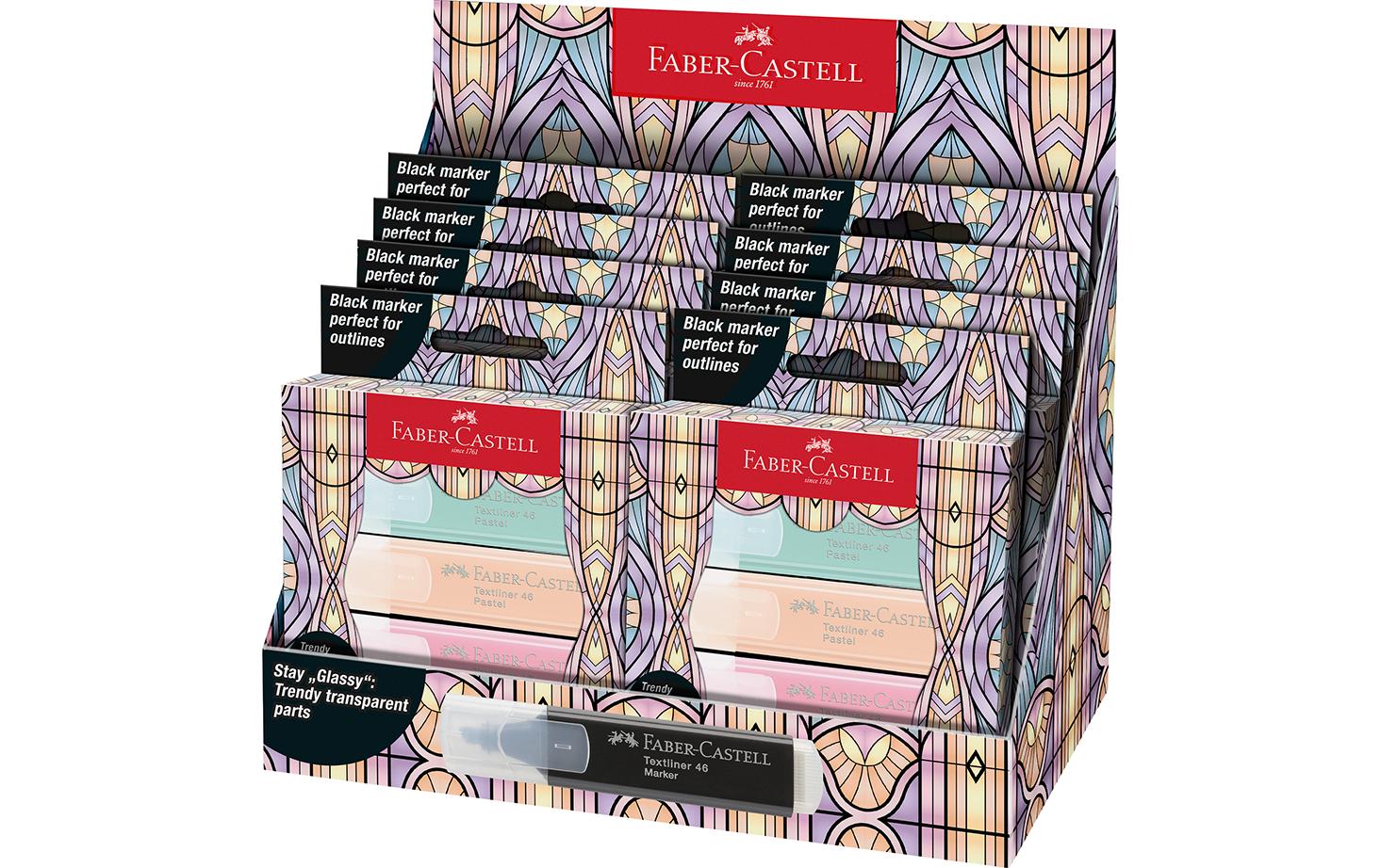 Faber-Castell Textmarker Glassy Pastell 4er Etuis farbig, assortiert Faber-Castell Textmarker Glassy Pastell 4er Etuis farbig, assortiert