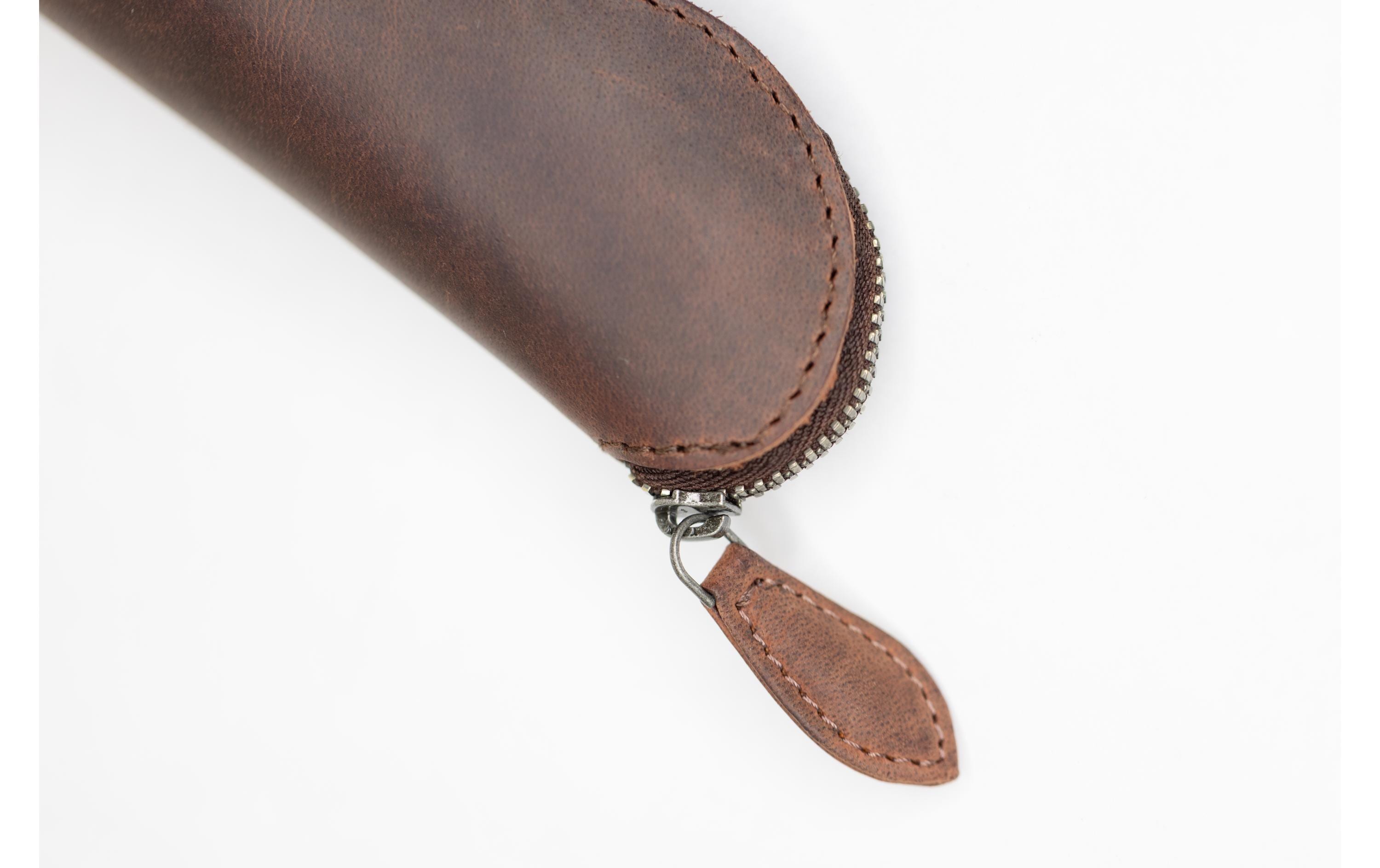 Alpenleder Stifteetui Drahdi, Leder, Burgunder