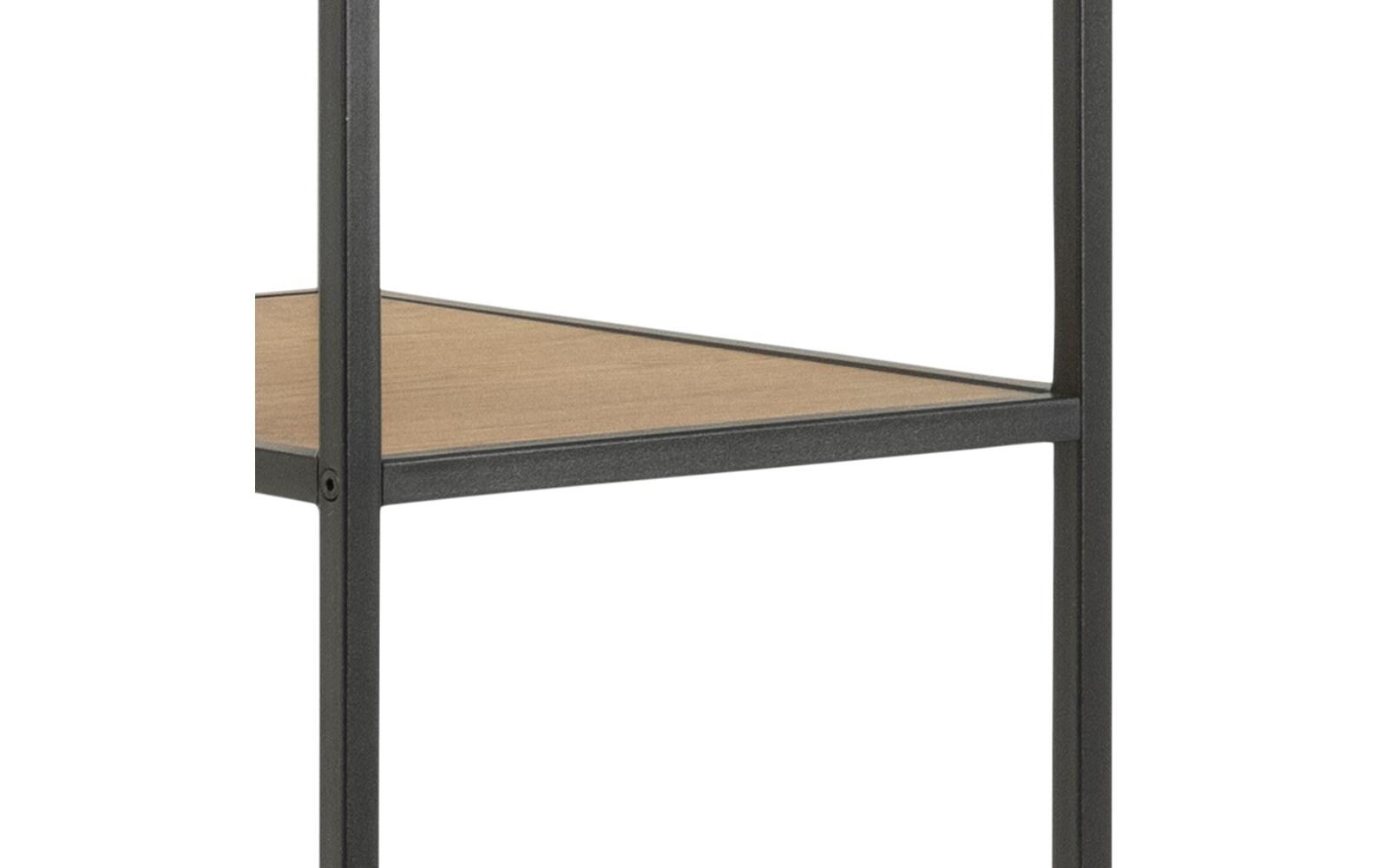 AC Design Garderobe Seaford 77 x 45 x 165 cm, Eiche/Schwarz