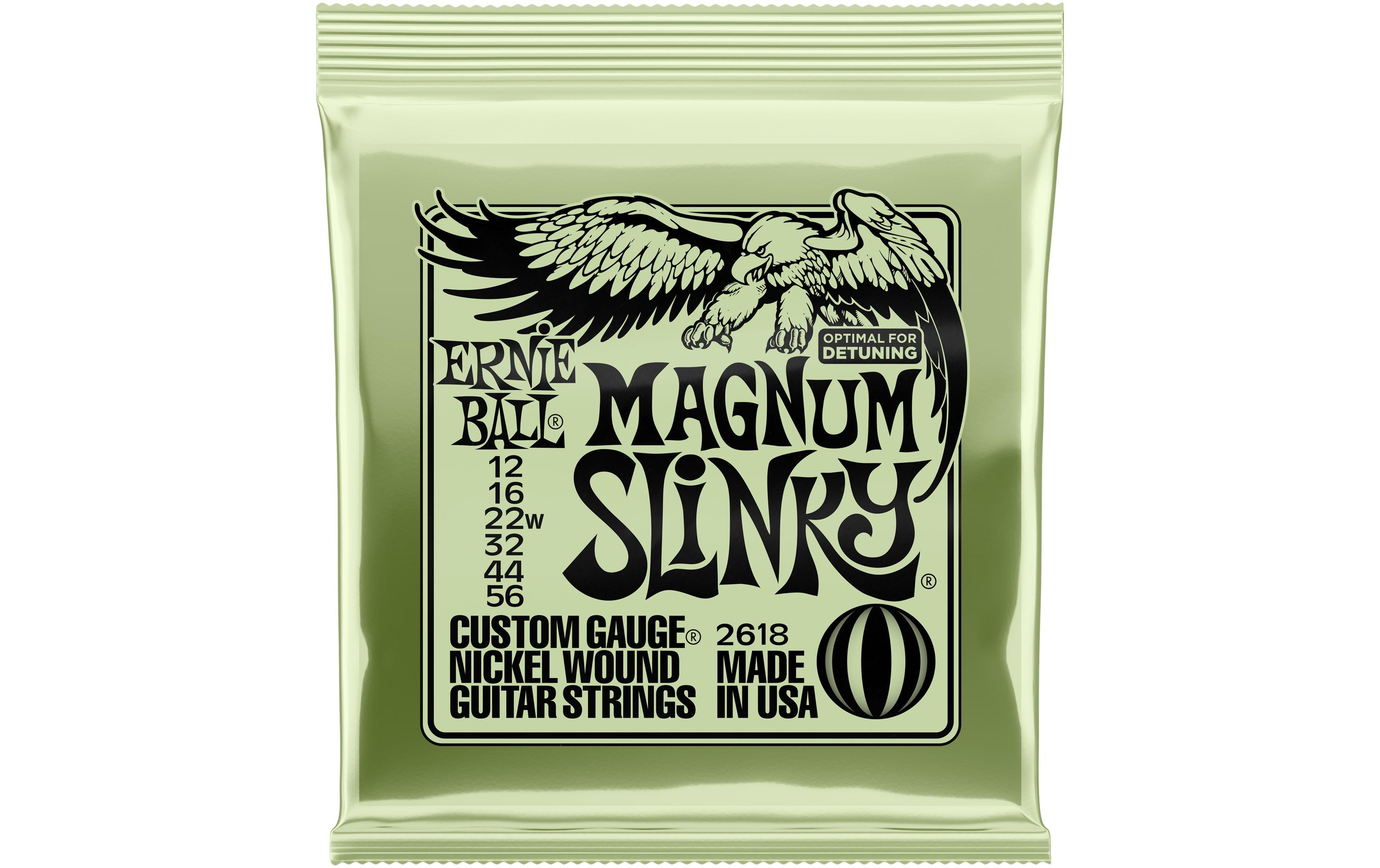 Ernie Ball Gitarrensaiten 2618 Slinky Nickel – Magnum 12-56