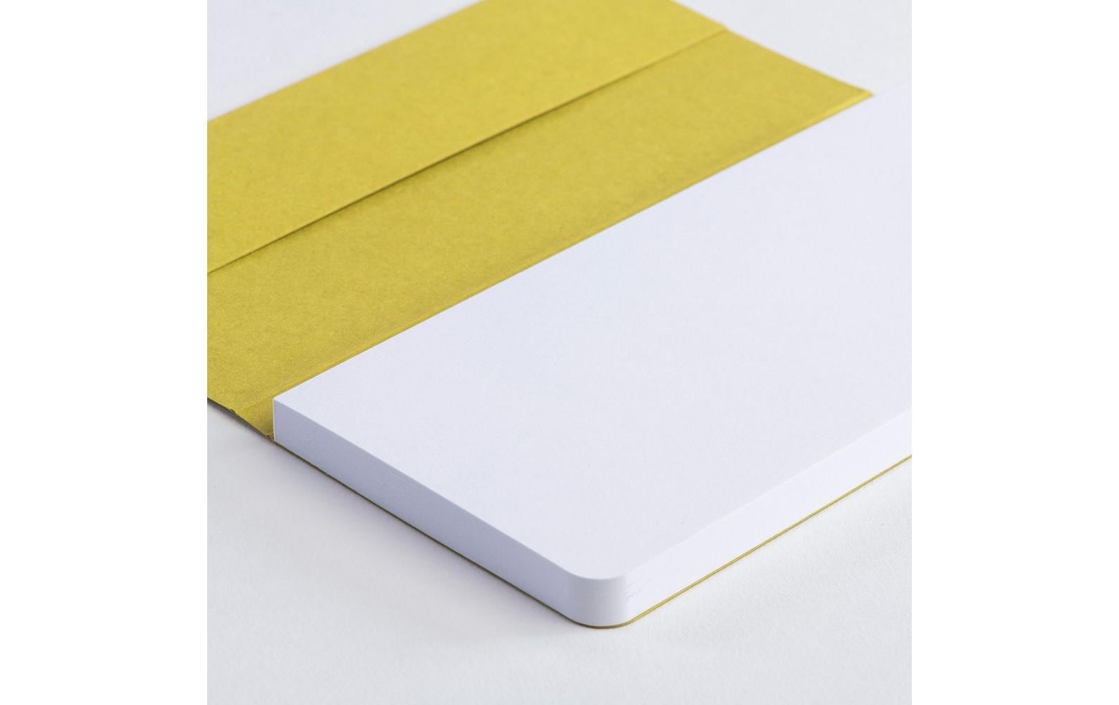 Gmund Notizbuch Pocket Pad 6.7 x 13.8 cm, Blanko, Gelbgrün