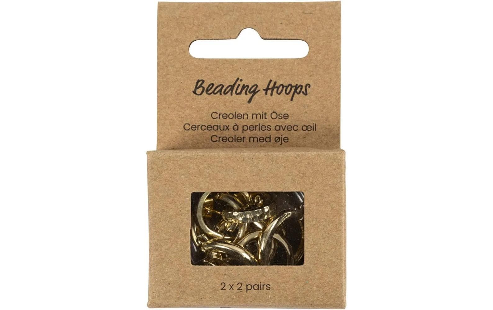 Creativ Company Ohrring 2 x 2 Paar, Vergoldet Creativ Company Ohrring 2 x 2 Paar, Vergoldet