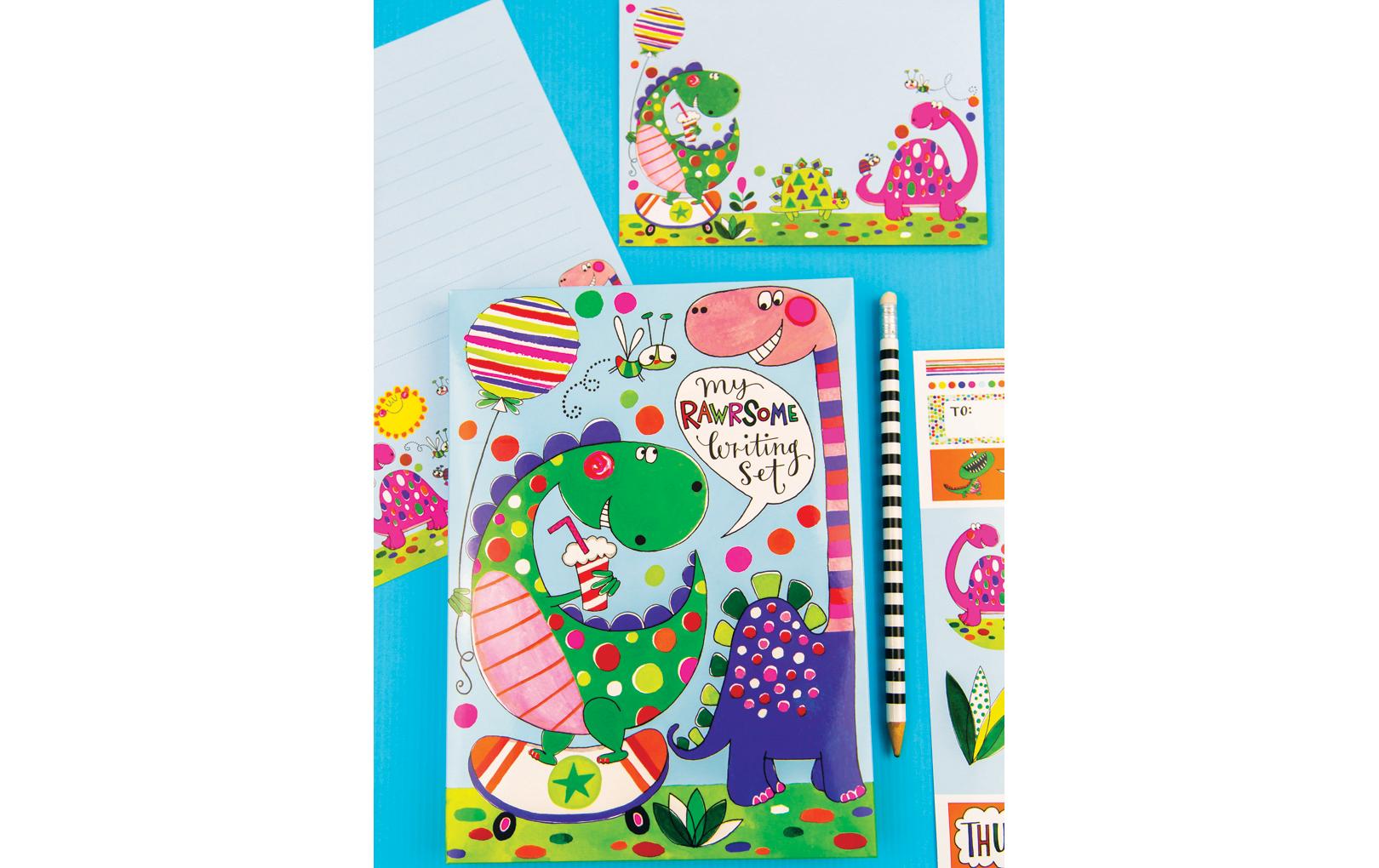 Rachel Ellen Briefpapierset Dinosaurier