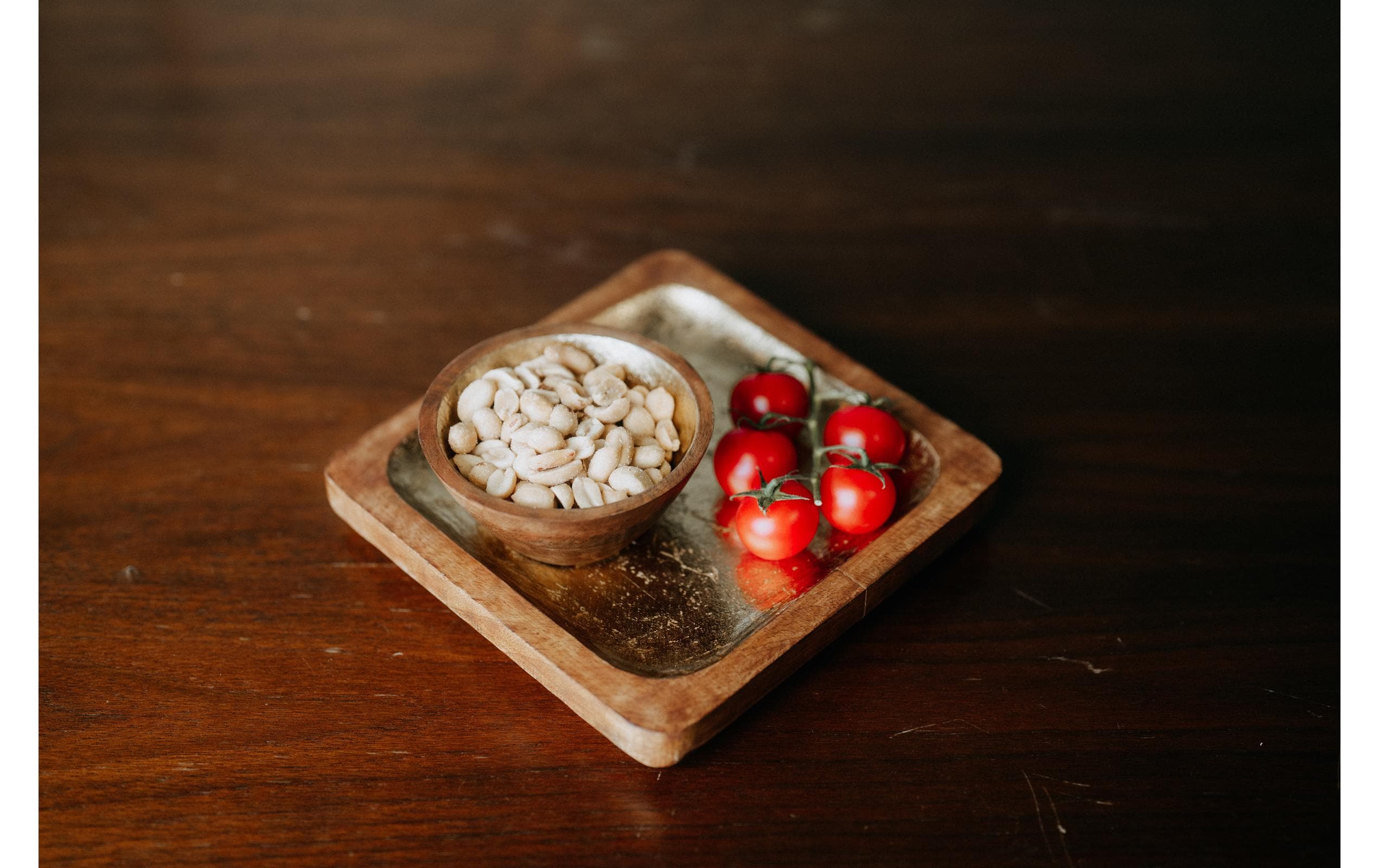 Kadastar Servierplatte Shine 18 x 18 cm, Braun/Gold