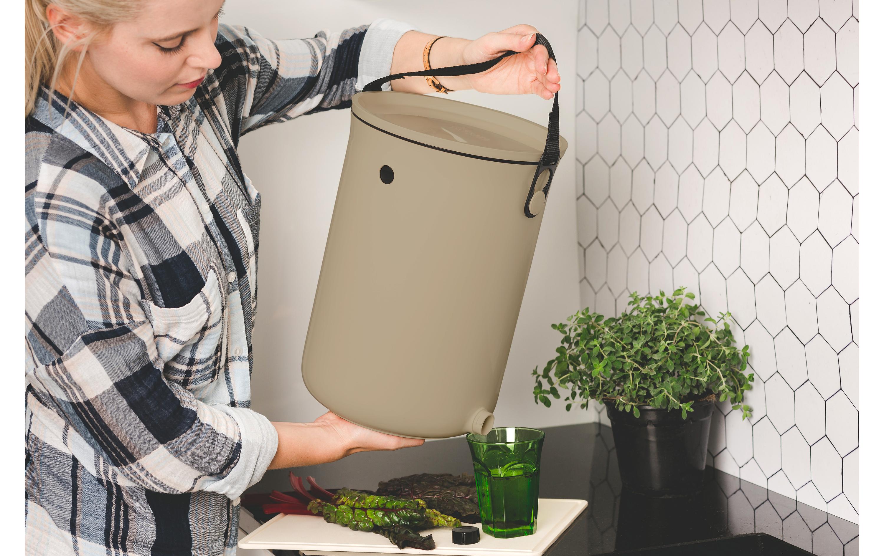 Bokashi Komposter Organko 2, 2er-Set, Beige