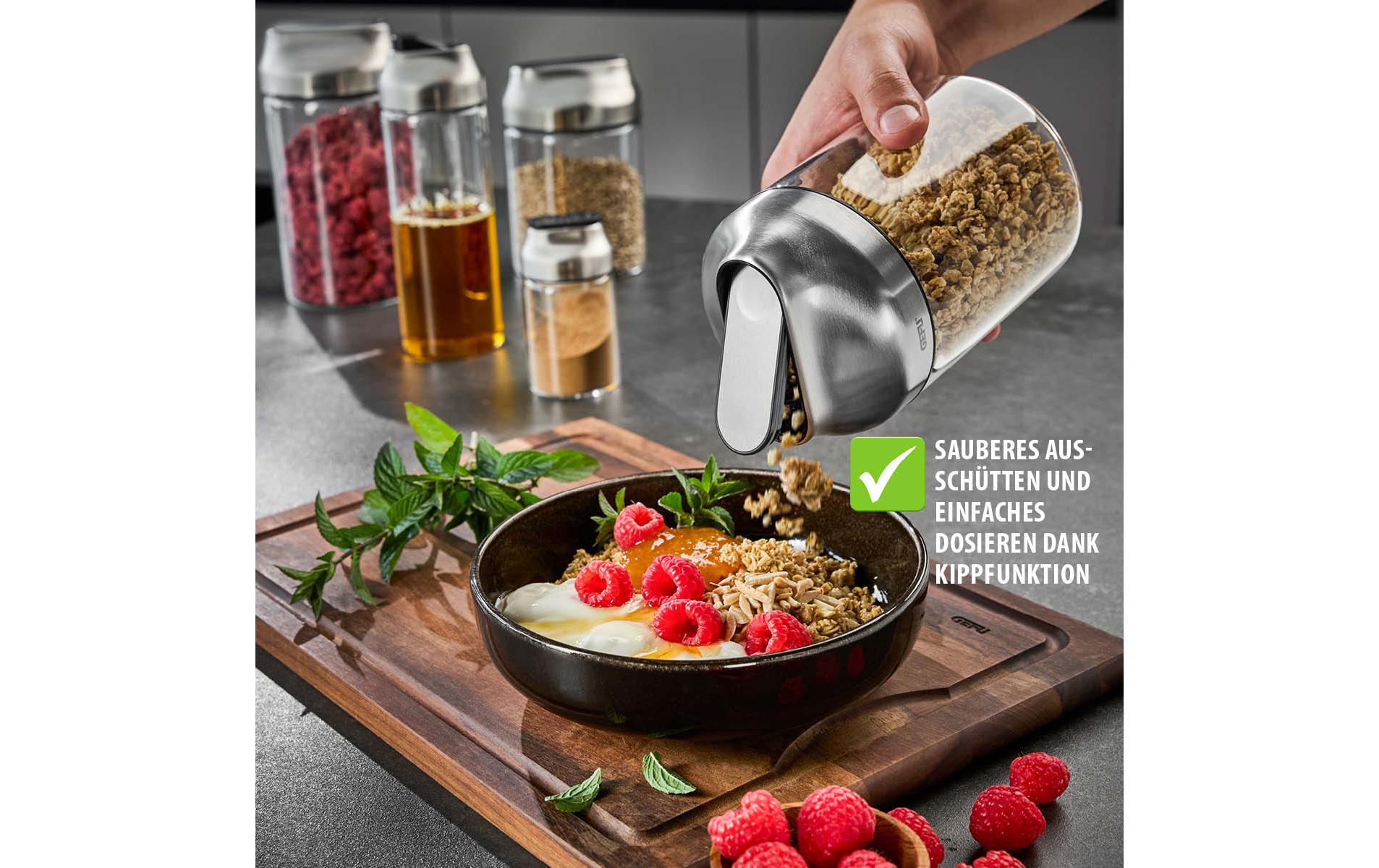 GEFU Vorratsdose Kippo 1 l, Transparent