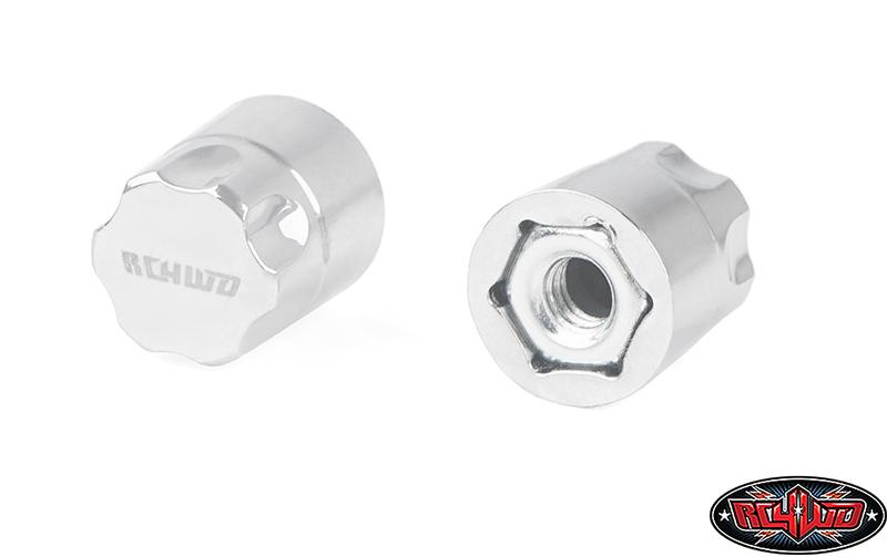 RC4WD Radmuttern M4 Rally Locking Hub Chrom, 2 Stück, 1:10 RC4WD Radmuttern M4 Rally Locking Hub Chrom, 2 Stück, 1:10