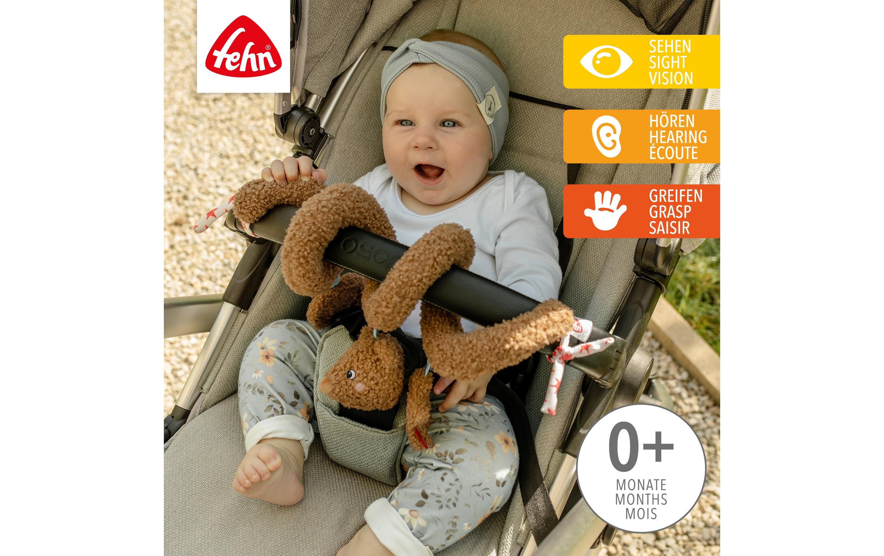 fehn Activity-Spirale Bär, Plüsch, Braun, 35 cm