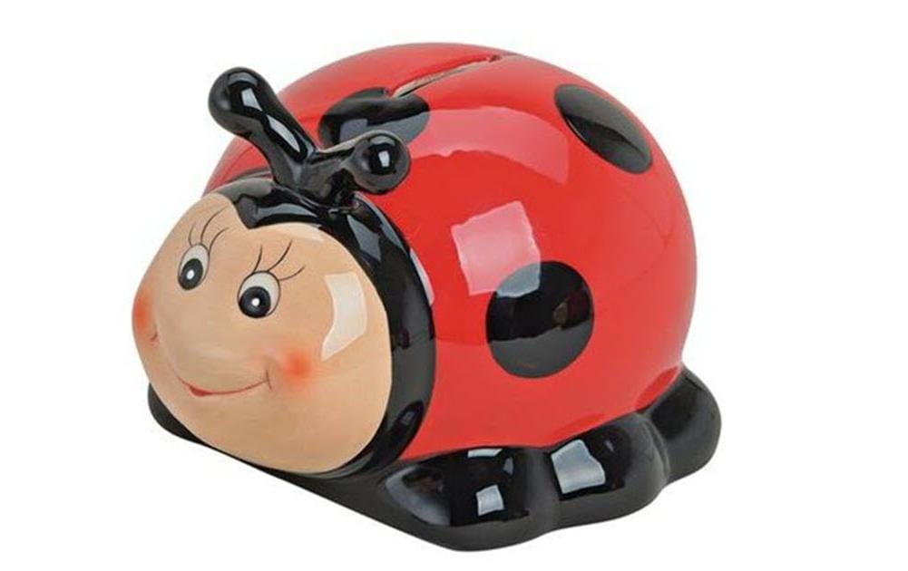 G. Wurm Spardose Marienkäfer 13 x 14 x 11 cm G. Wurm Spardose Marienkäfer 13 x 14 x 11 cm
