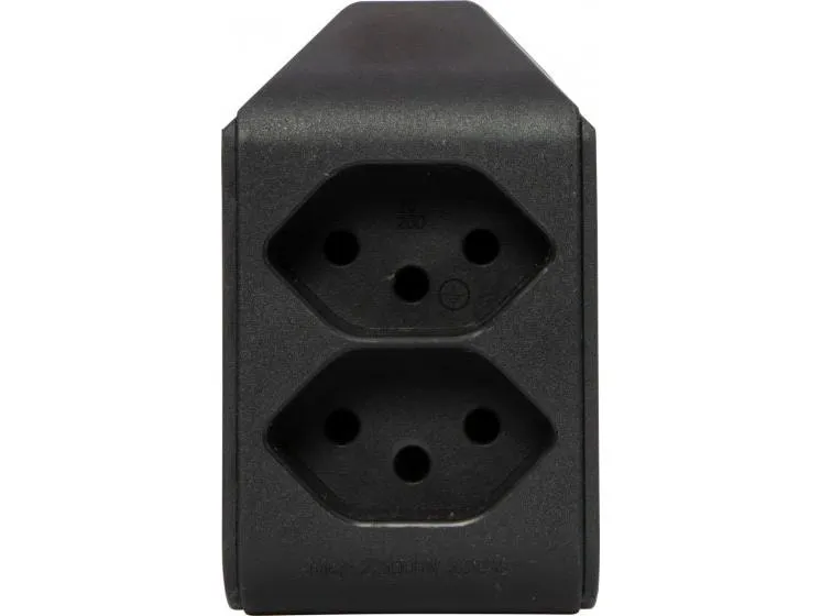 Brennenstuhl Abzweigstecker 2 x T13, 300° drehbar, Schwarz