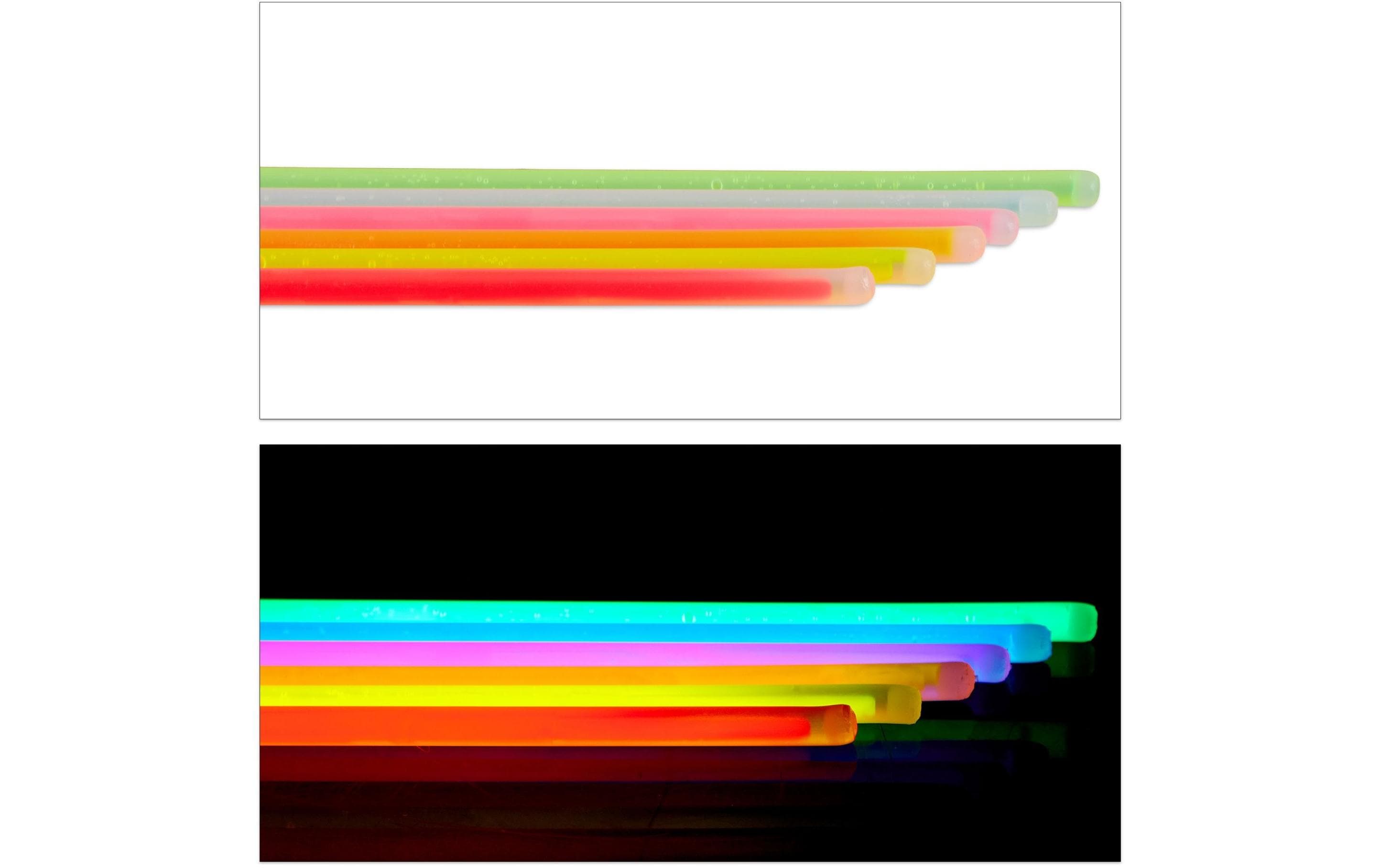 relaxdays Knicklicht Mehrfarbig 100 Stück, 20 x 0.5 cm