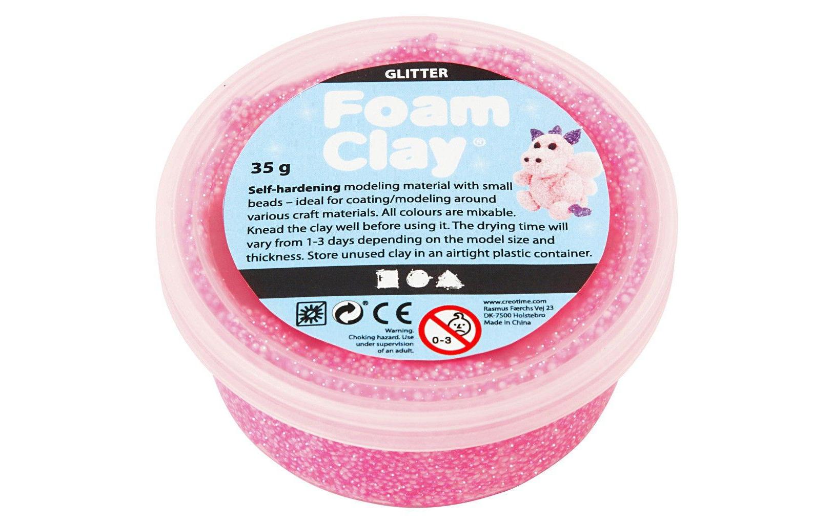 Creativ Company Modelliermasse Foam Clay 35 g Glitzer Pink Creativ Company Modelliermasse Foam Clay 35 g Glitzer Pink
